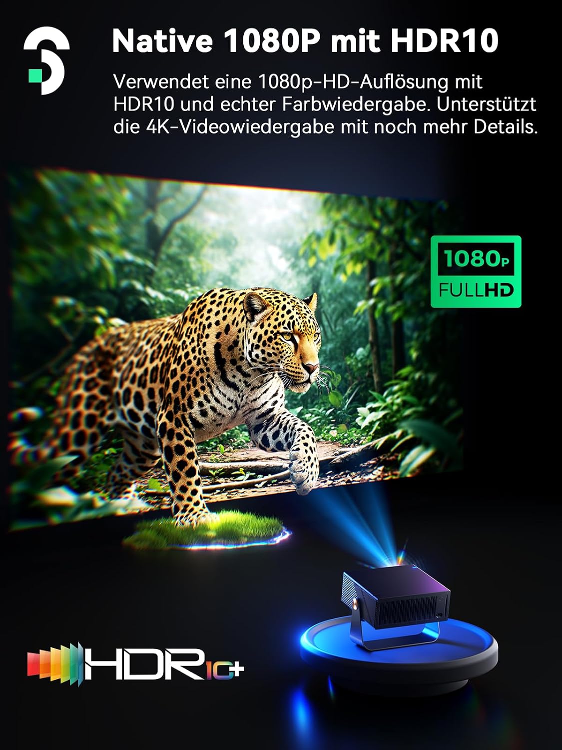 SOOMFON SK3 Smart Beamer 4K-Unterstützung Heimkino Netflix Offiziell – Bild 4