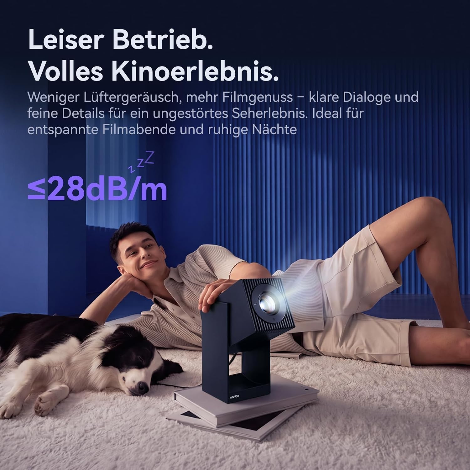 WANBO Cube 2S Smart Beamer mit Netflix & Dolby eARC, Tragbar für WG/Outdoor – Bild 9