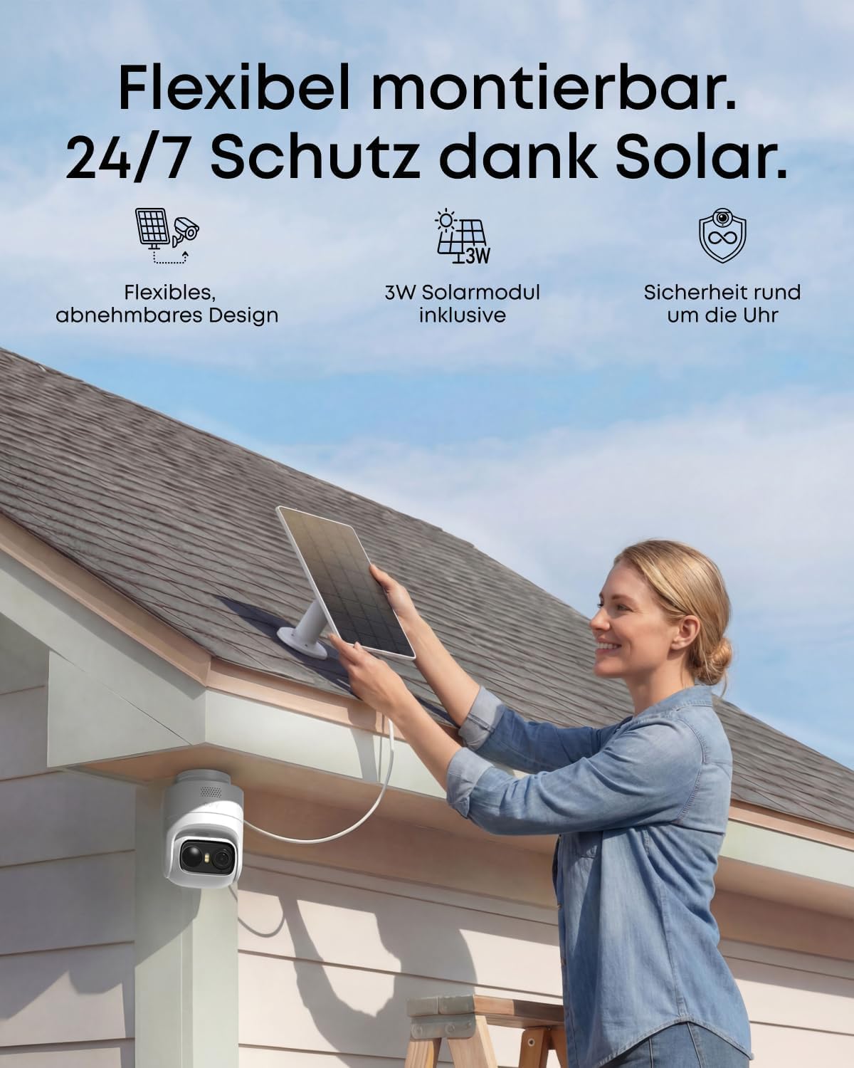eufyCam C37 mit homebase 3, Überwachungskamera Außen, Farbnachtsicht, Solar – Bild 3