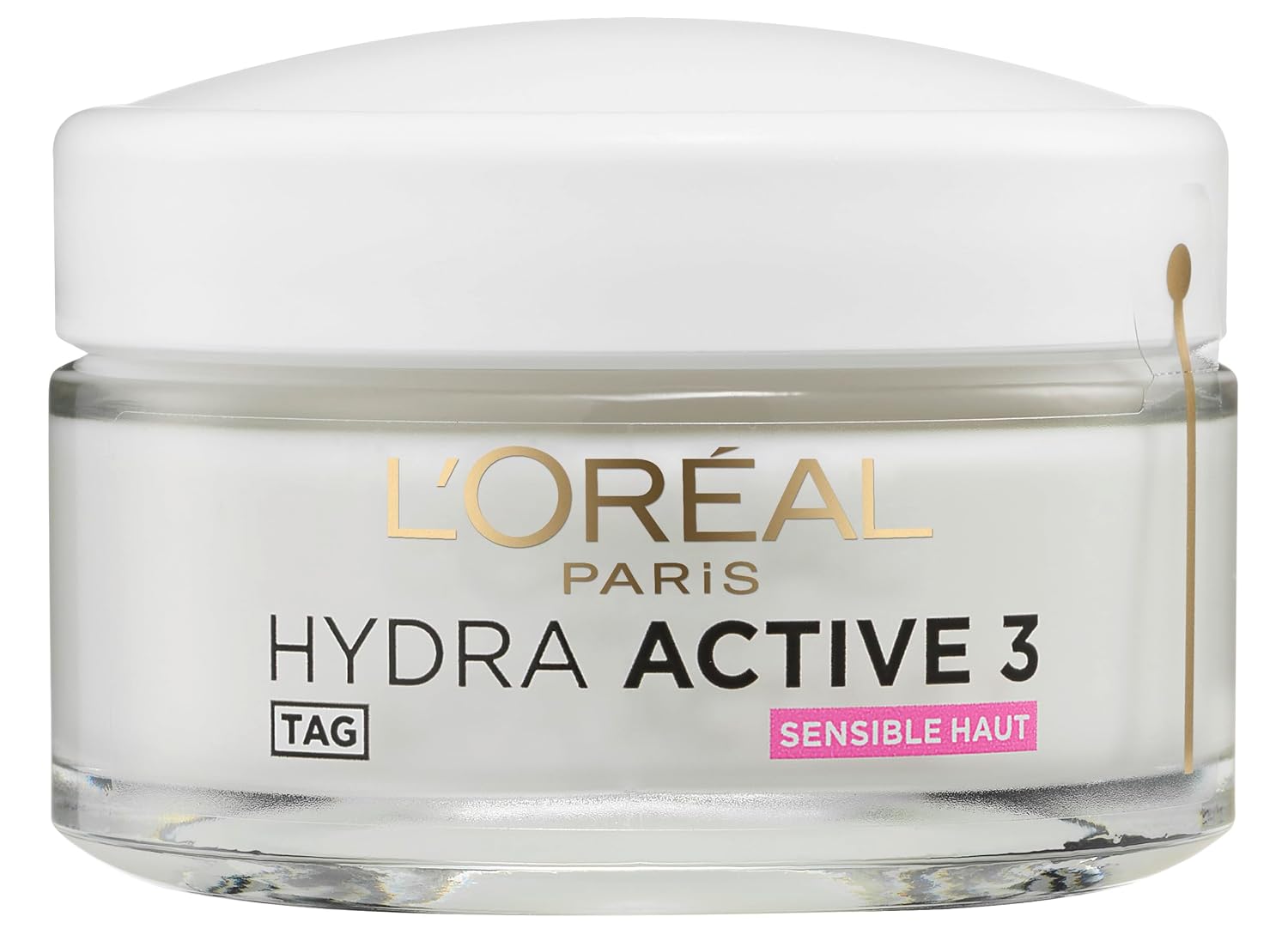 L'Oréal Paris Feuchtigkeitspflege für das Gesicht, Gesichtscreme für sensible Haut, Hydratisierende Tagescreme mit Glycerin und antioxidativem Vitamin E, Hydra Active 3 sensible Haut, 1 x 50 ml – Bild 3