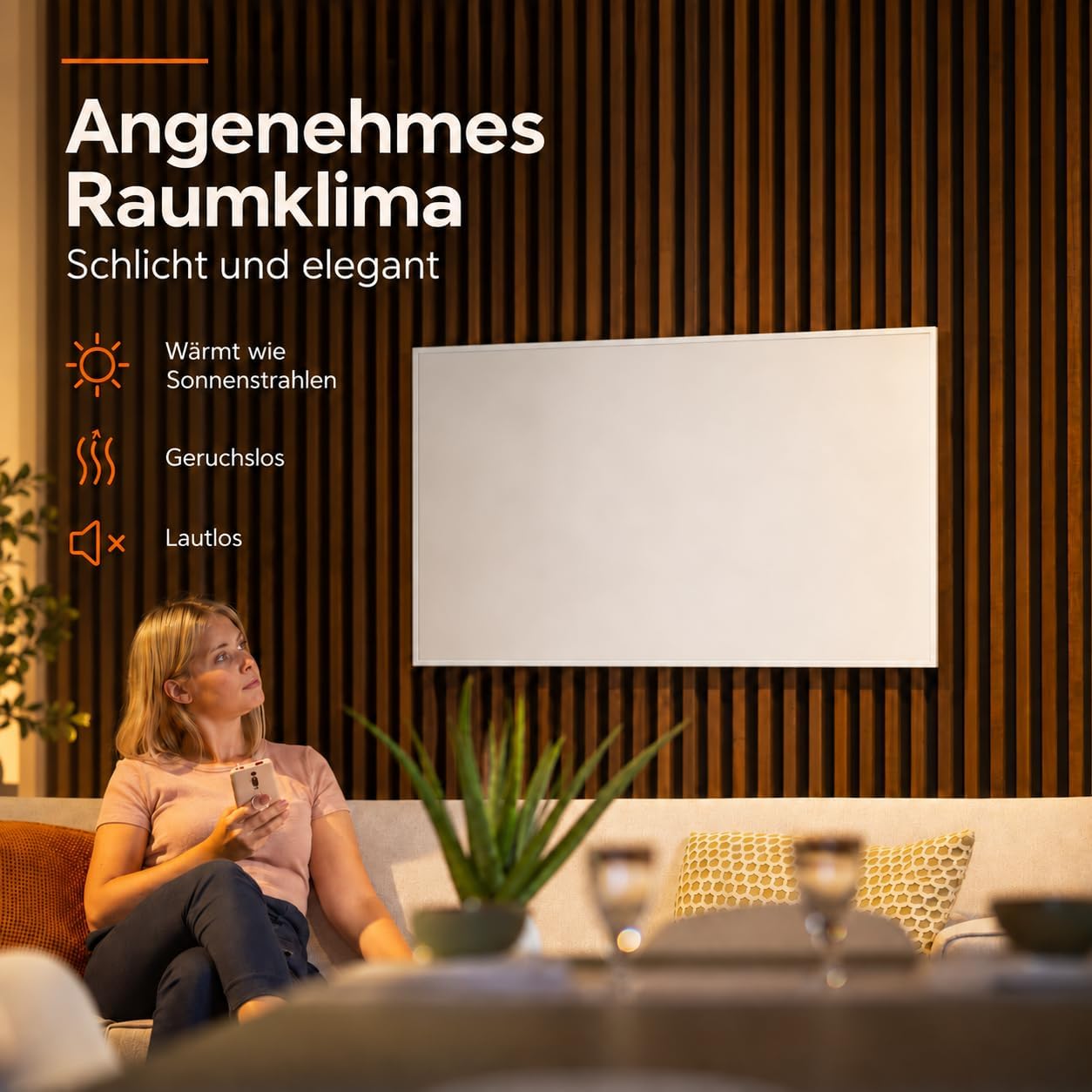 Könighaus Infrarotheizung 600 Watt - Eco-Modell - Thermostat – Bild 2