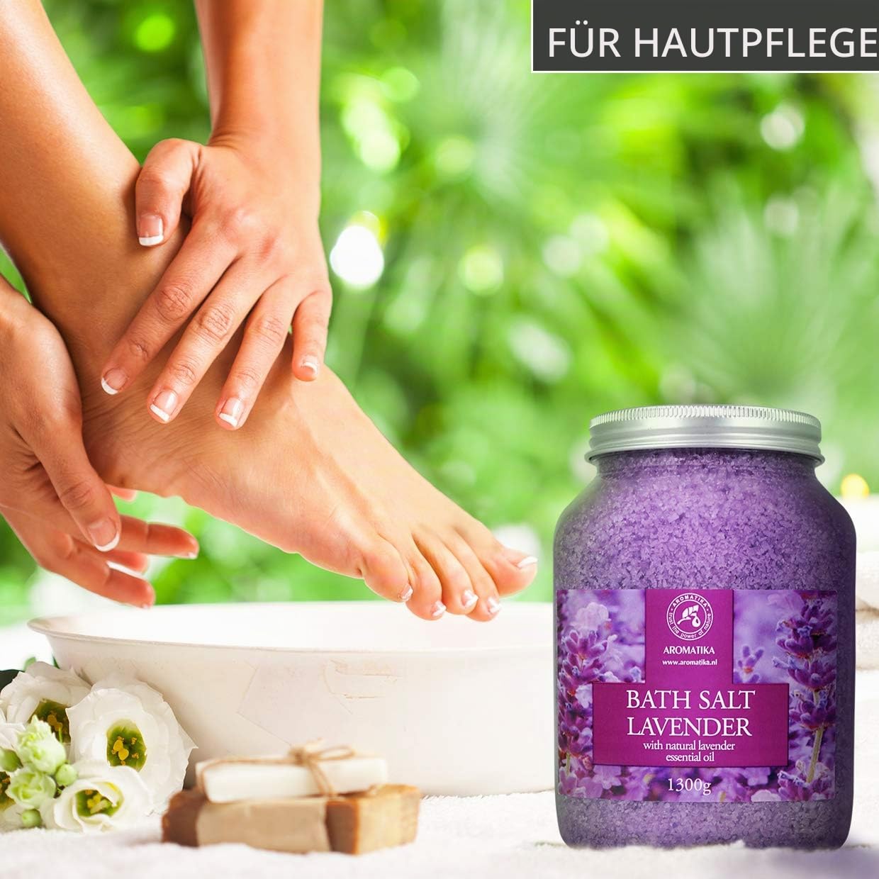 Badesalz Lavendel 1300 g - Meersalz mit ätherischem Lavendelöl – Bild 6