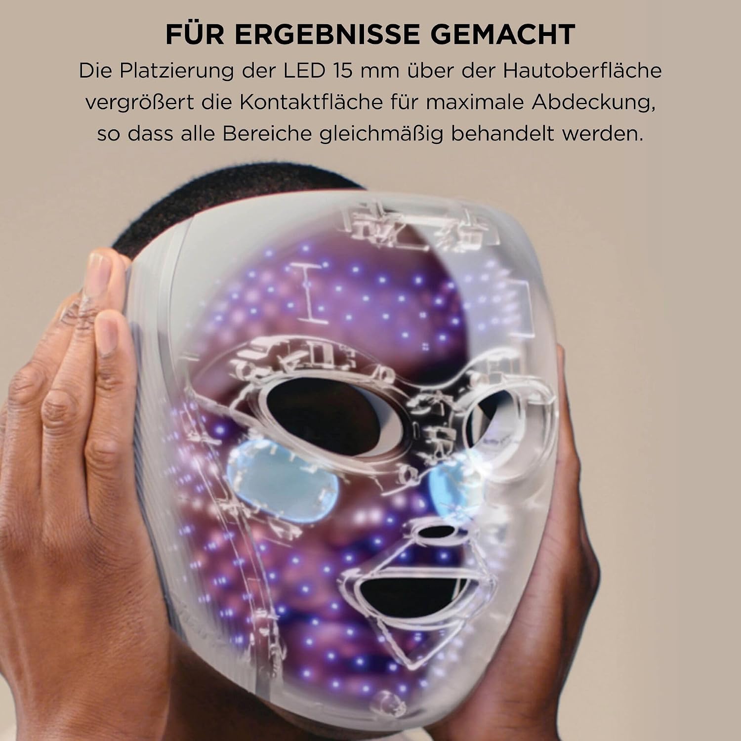 Shark CryoGlow LED-Gesichtsmaske, Augenpartie-Kühlung, Kühles Lila – Bild 5