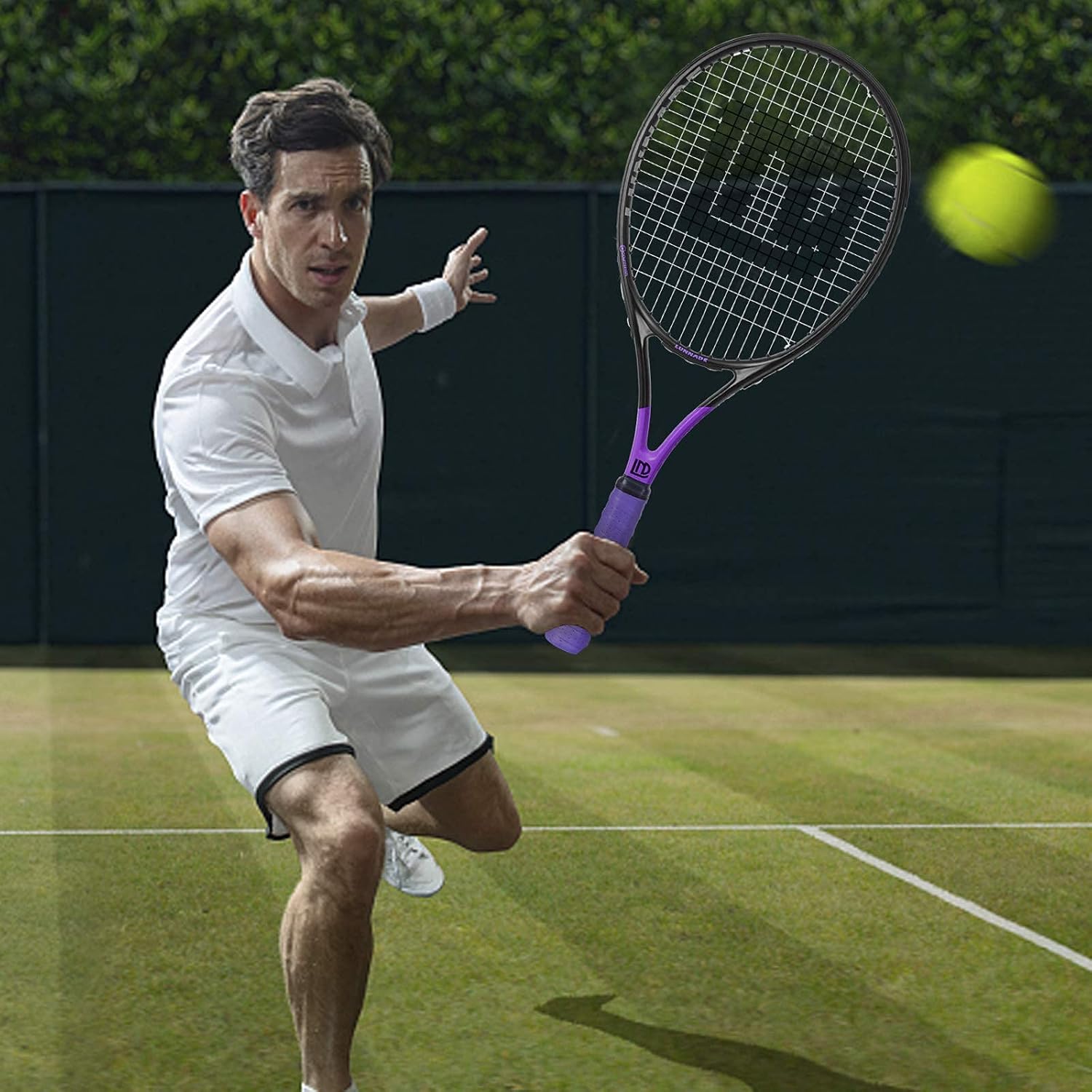 Tennisschläger für Erwachsene, 27 Zoll Leicht Tennisschläger mit Hülle, Geeignet für Damen Herren Anfänger und Fortgeschrittene – Bild 7