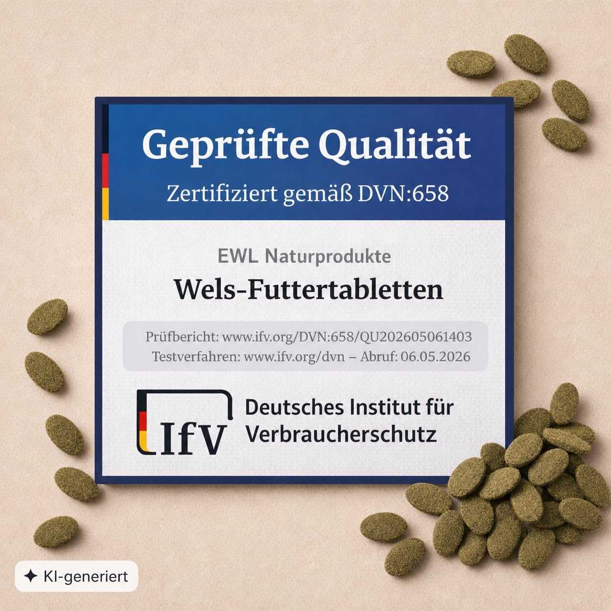 EWL Wels Futtertabletten 1kg (2L) | Wels Chips | Fischfutter mit Spirulina – Bild 6