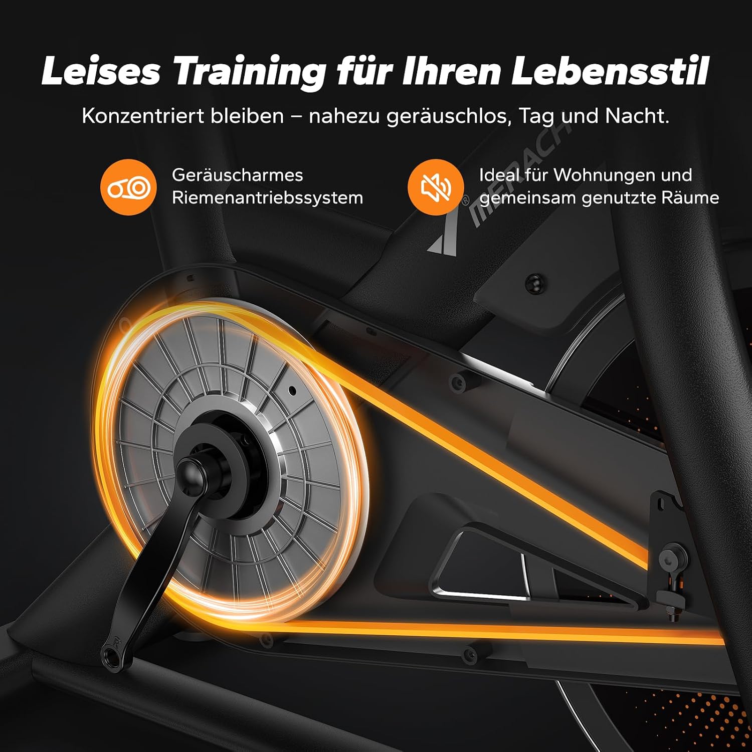 MERACH S29 Heimtrainer Fahrrad - 10kg Schwungrad, extra leise, sanfter Lauf – Bild 4