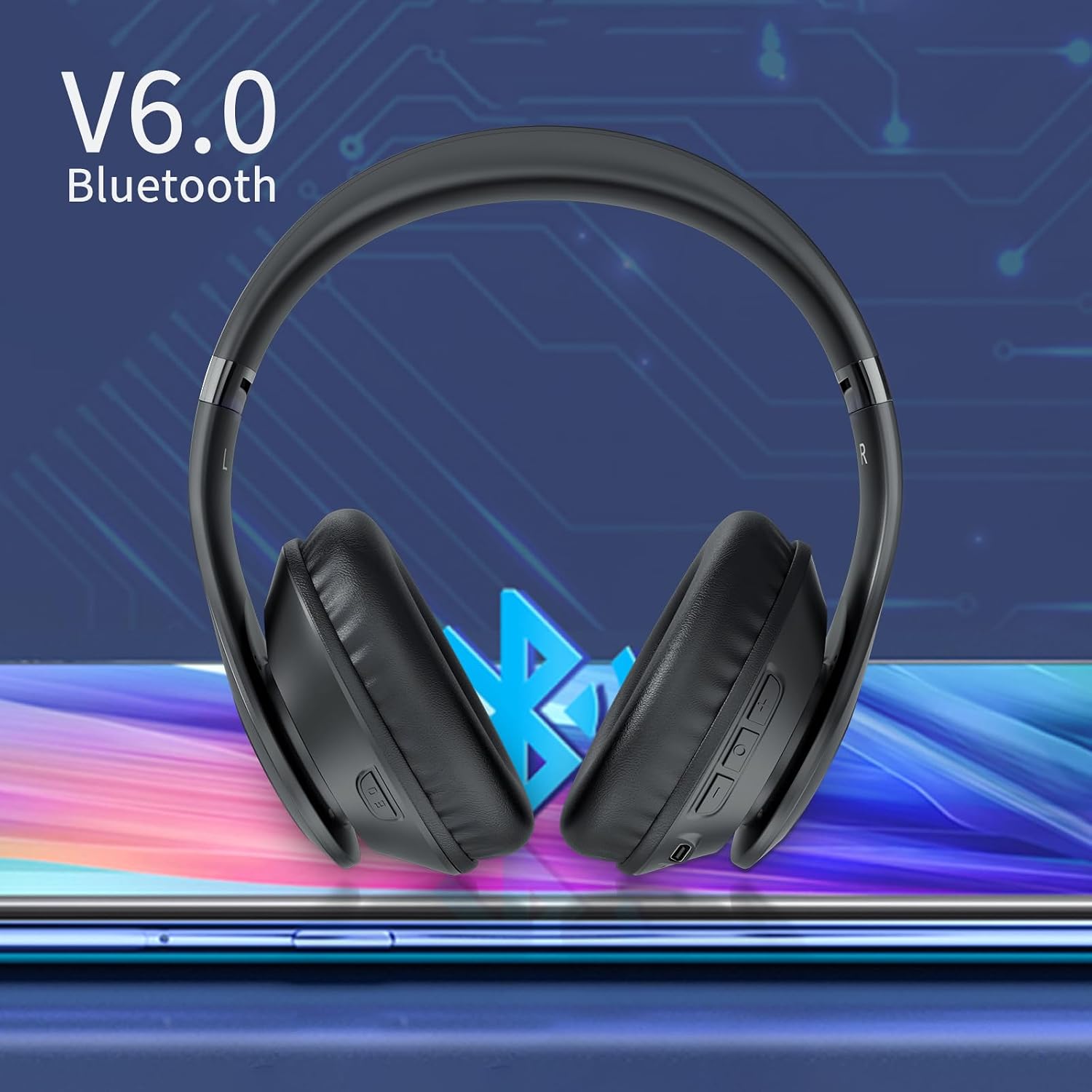 Uliptz Bluetooth Kopfhörer Over Ear, Bluetooth 6.0, 65 Stunden Spielzeit – Bild 3