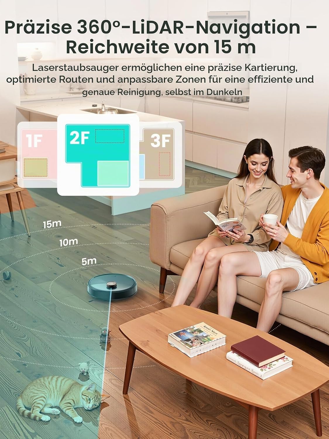 Lefant Saugroboter mit Wischfunktion 20000Pa 45°C Heißwasser-Moppwäsche – Bild 7