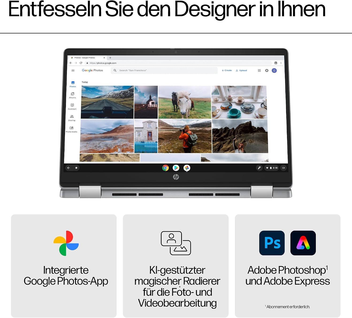 HP Chromebook x360 Laptop, 14" HD Touch, Intel N100, 4GB RAM, 128GB – Bild 12