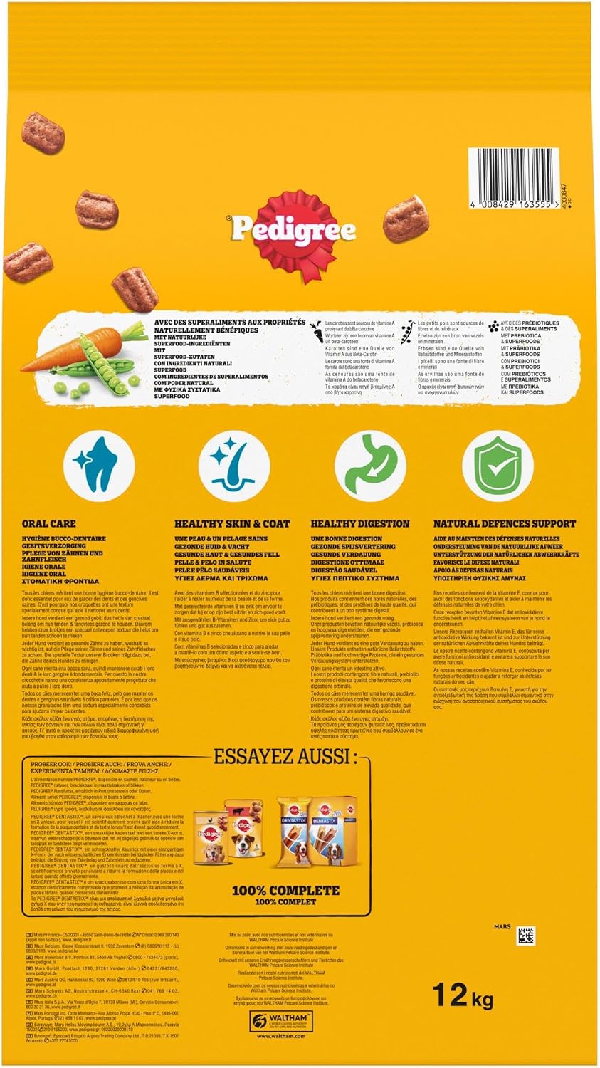 PEDIGREE® Trocken für mittelgroße und große Hunde Rind & Gemüse 12kg – Bild 3