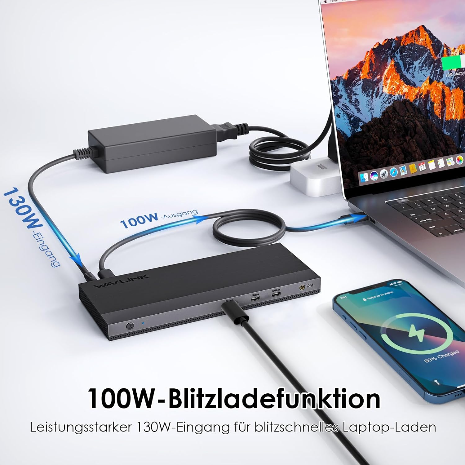 Laptop docking station, docking station 3 monitore – Bild 8