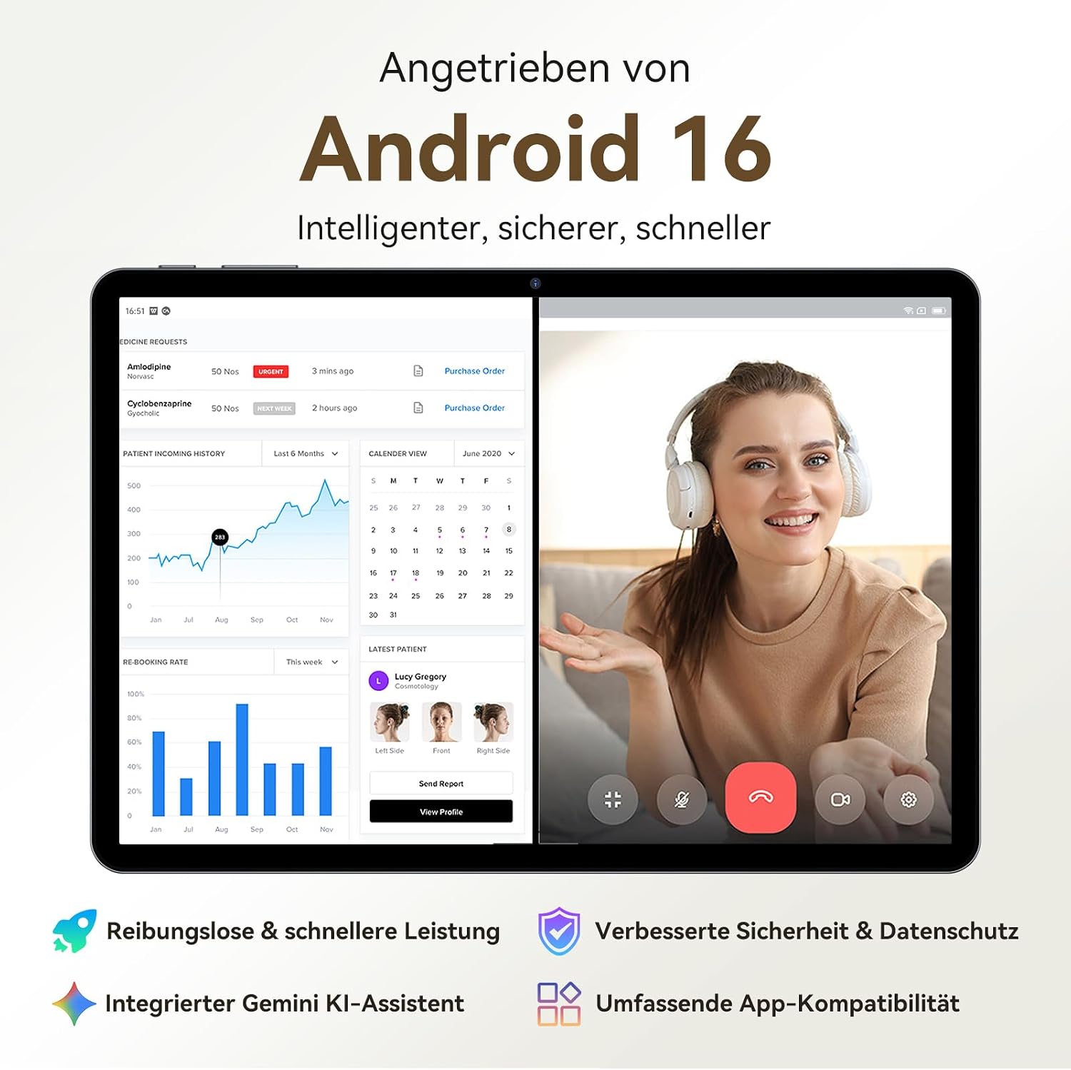 11,5 Zoll Android 16 Tablet mit Tastatur-Bundle, 2.8K BOE Display – Bild 3