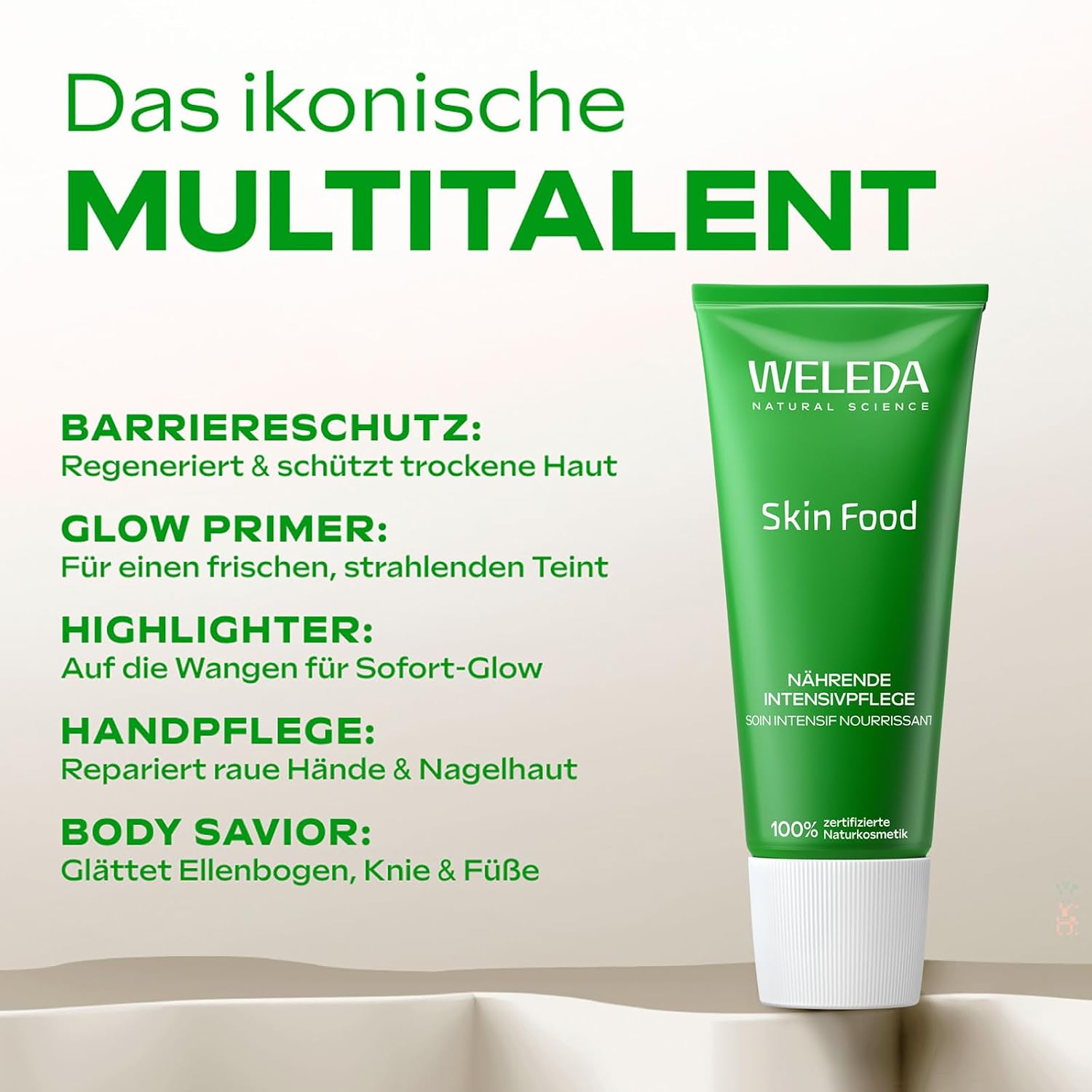 WELEDA Skin Food Feuchtigkeitscreme 75ml trockene Haut Gesicht Bio – Bild 2