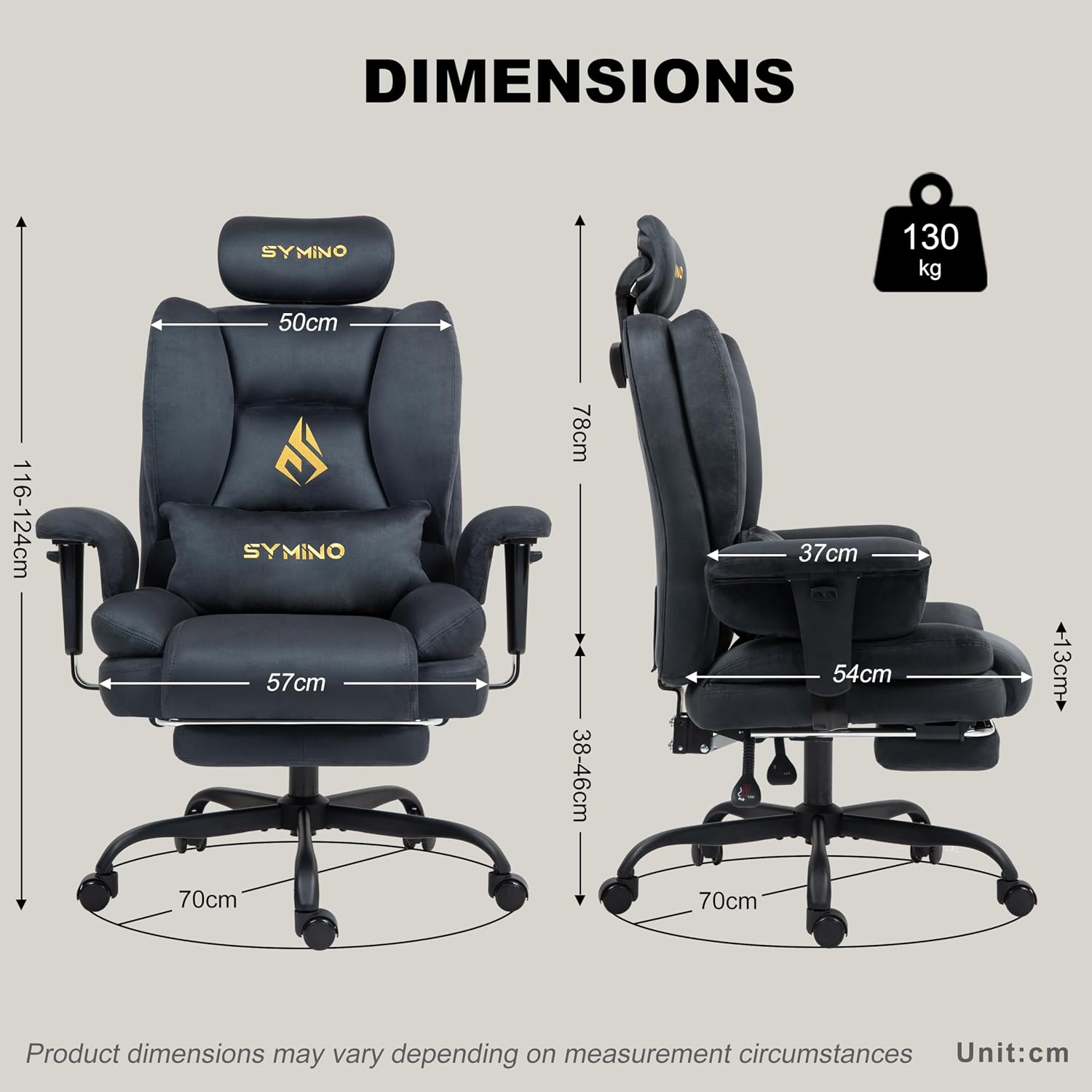 Symino Gaming Stuhl Sofa-ähnliches Chefsessel Bürostuhl Ergonomisch – Bild 3