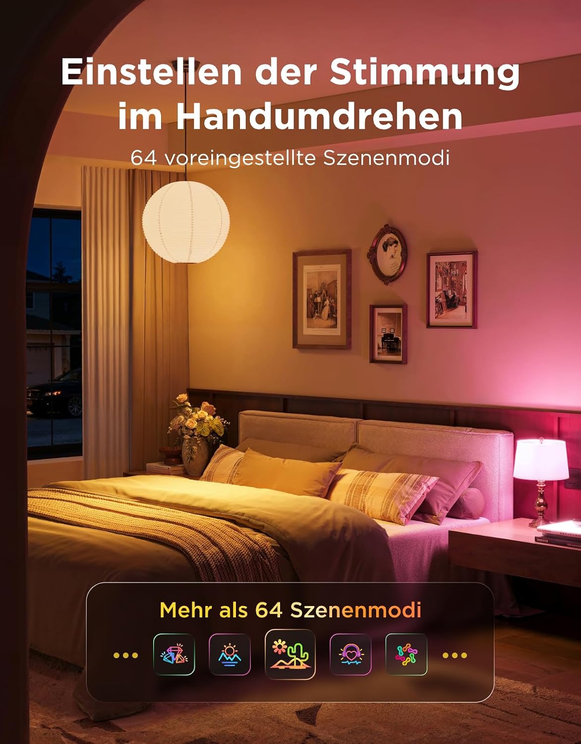 Govee E27 LED Smart Glühbirne, 1600 Lumen RGBWW, A21 dimmbar, 1 Stück – Bild 5