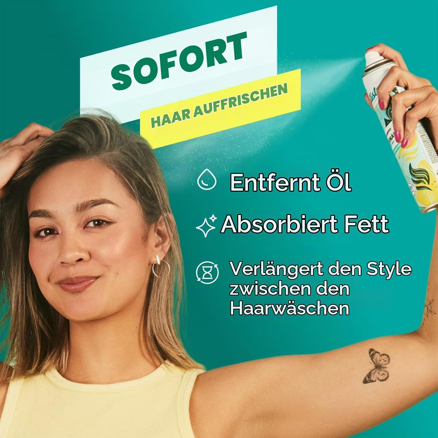 Batiste Trockenshampoo Original, Ohne Weiße Rückstände, 200ml – Bild 4