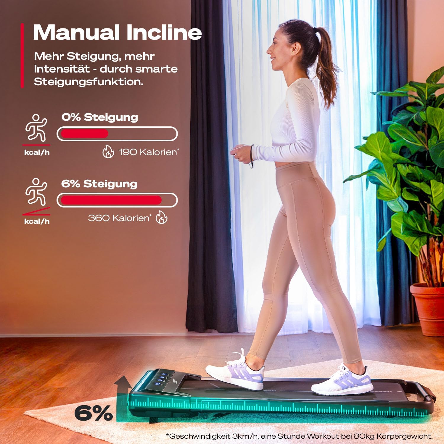 Sportstech, Laufband für Zuhause klappbar + gelenkschonend Walking Pad – Bild 2