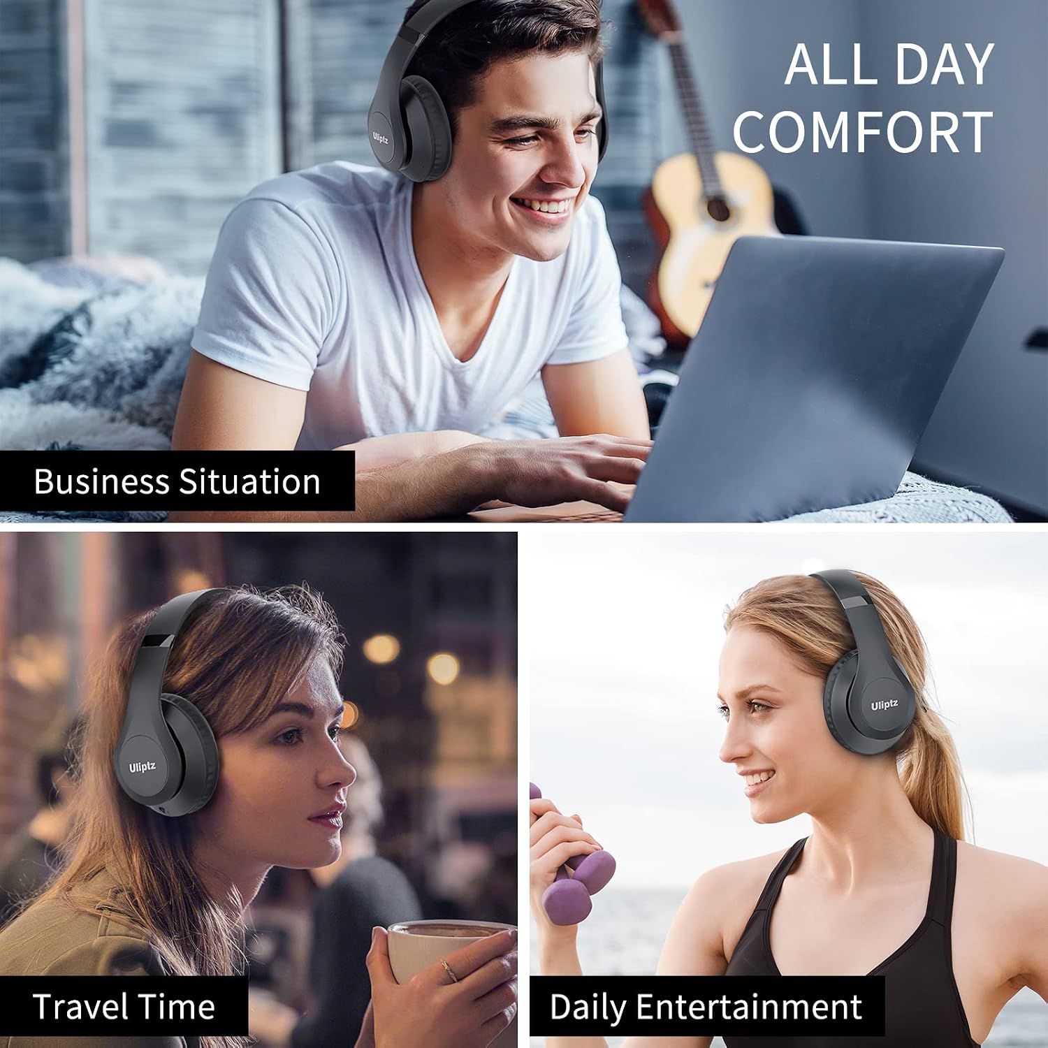 Uliptz Bluetooth Kopfhörer Over Ear, Bluetooth 6.0, 65 Stunden Spielzeit – Bild 7