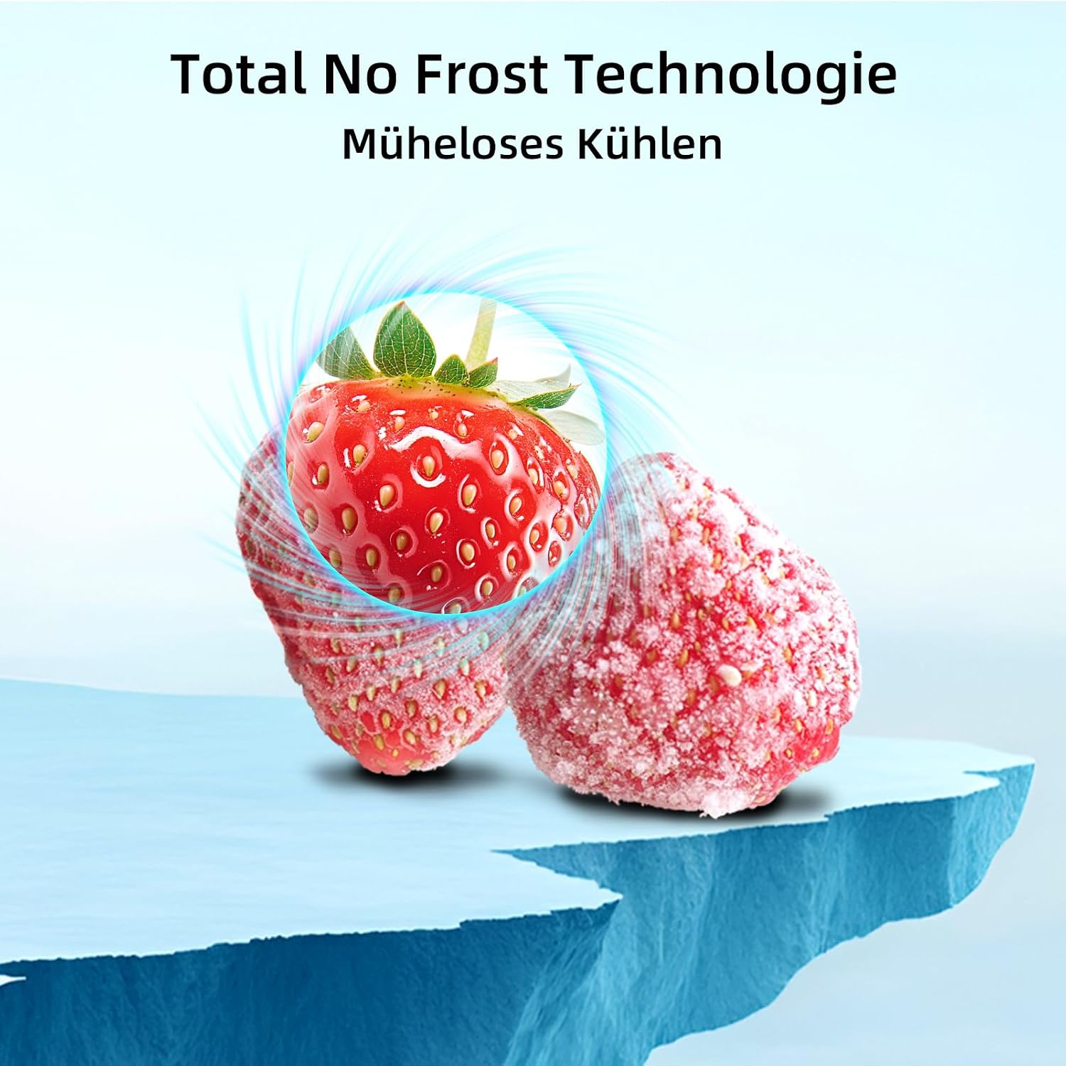 CHiQ Gefrierschrank NoFrost(-24℃), 206L, 170 cm Höhe, LED-Beleuchtung – Bild 7