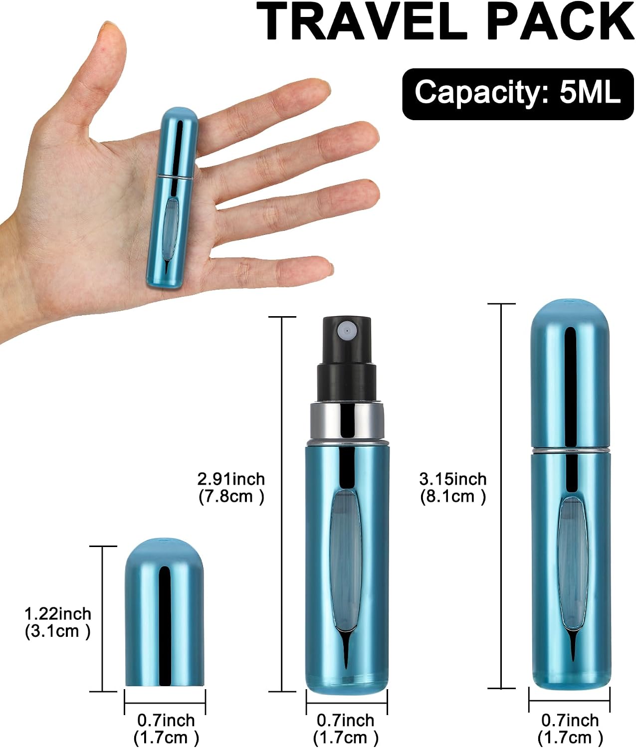 Parfümzerstäuber Abfüller, 5ml*5 Mini Parfum Zerstäuber für Unterwegs – Bild 2
