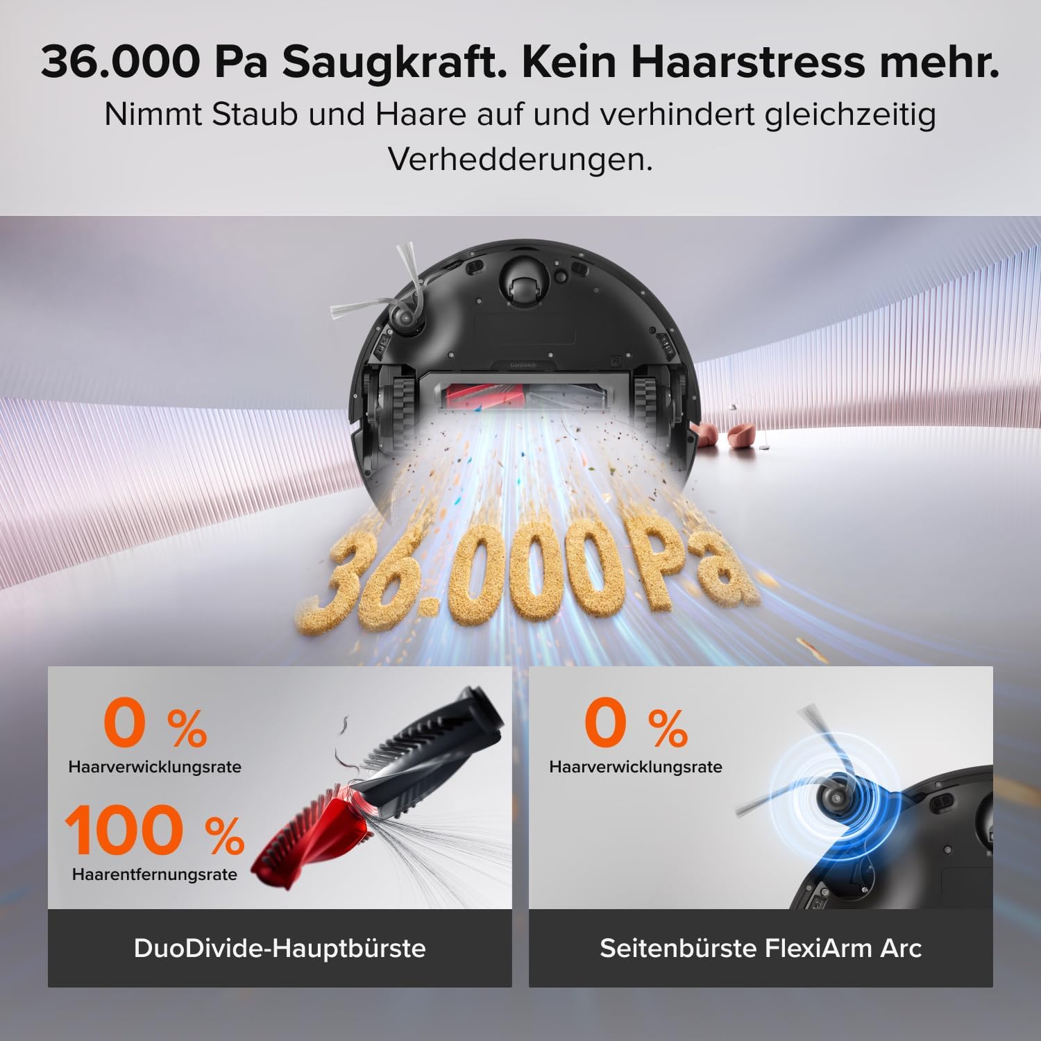 roborock Saros 20 Neo Saugroboter mit Wischfunktion, 36.000 Pa Saugkraft – Bild 4