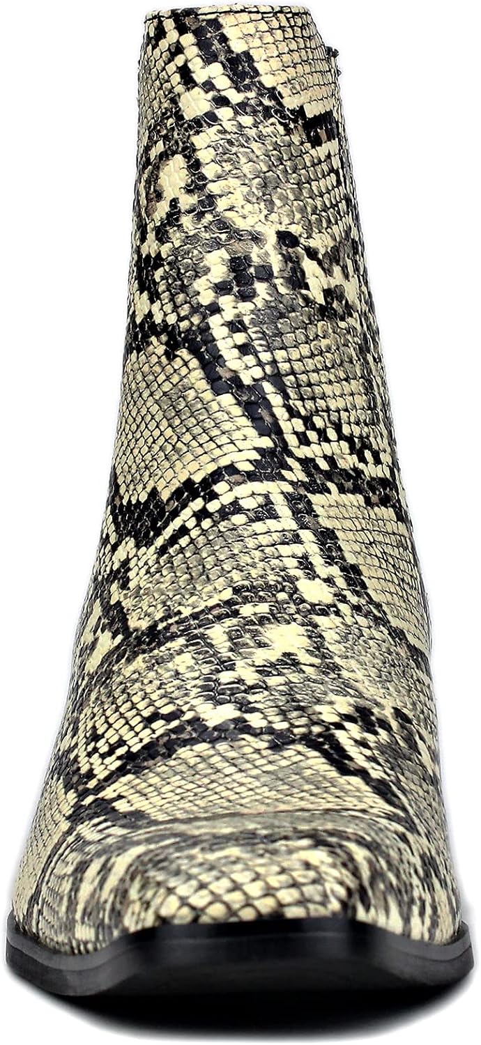 OSSTONE Chelsea Stiefel für Männer High Heels Herren Kleid Schuhe Stiefel Schlangenmuster OS-JY039-R – Bild 4
