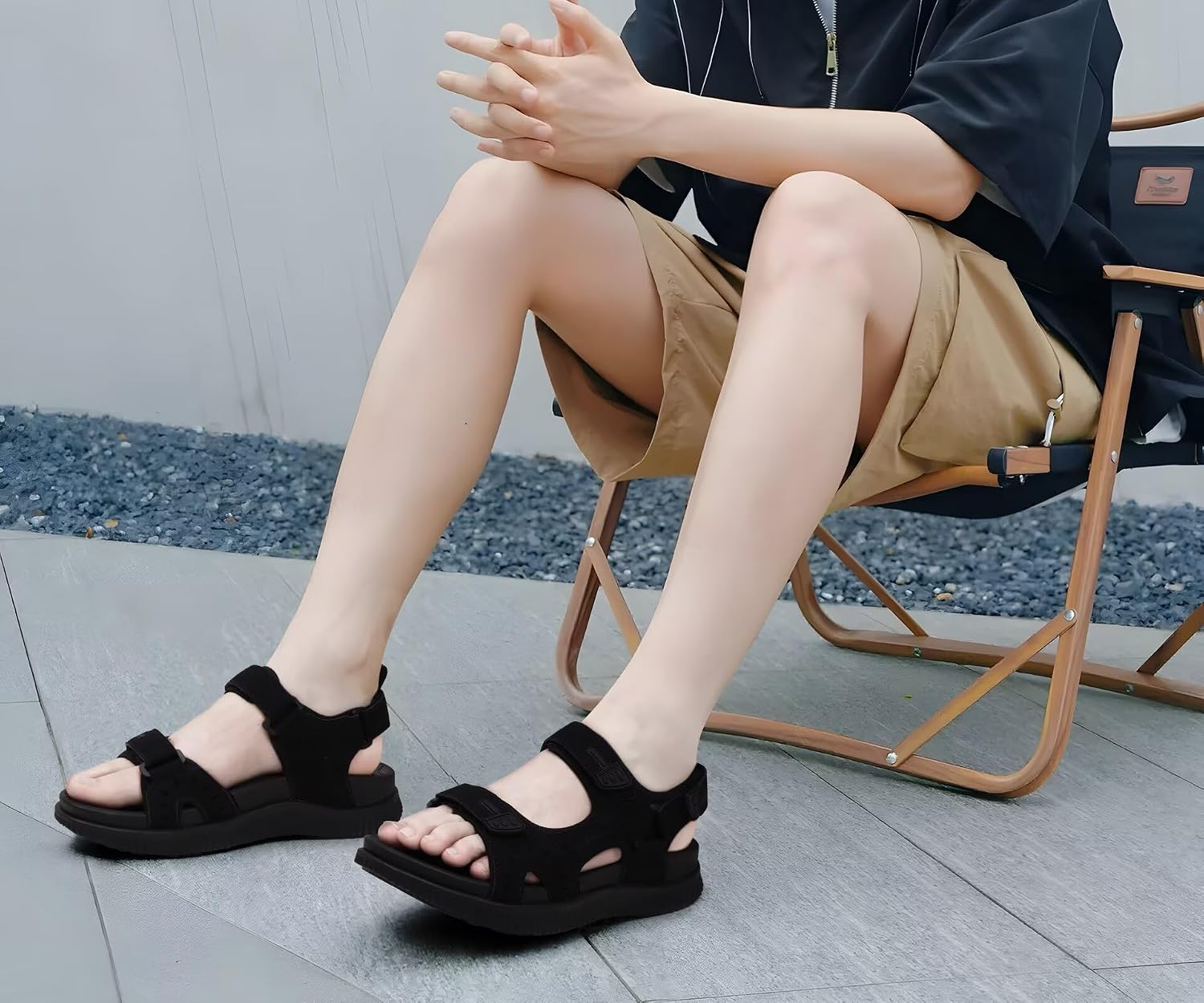 KuaiLu Herren Wandersandalen mit Orthopädische Arch Support Fußbett – Bild 2