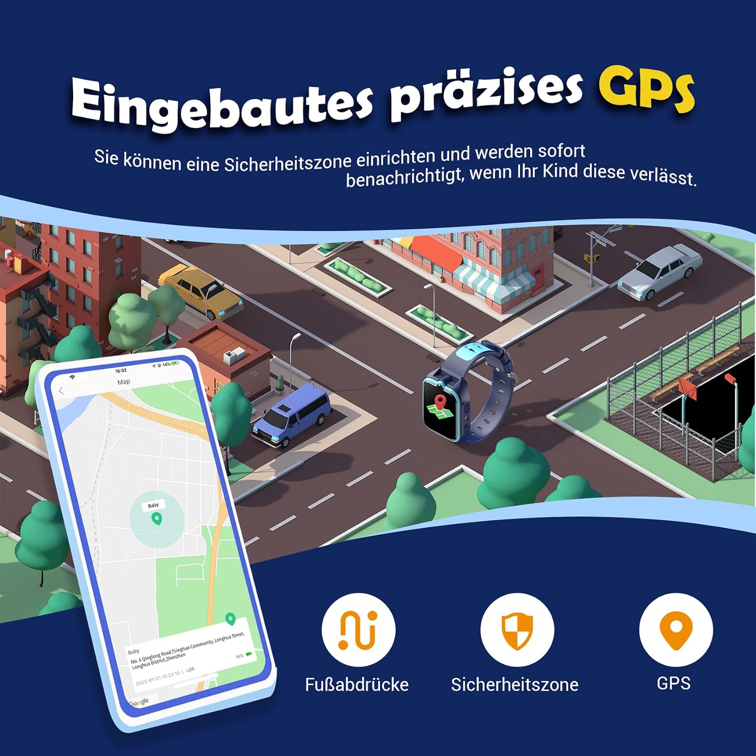 Blackview Smartwatch Kinder, GPS, Kann SIM-Karte einstecken, Uhr mit 4G Videoanrufe, SOS Notruf, Telefonanruf, Sprachchat, SMS, Schulmodus, Schrittzähler, Kinderuhr für Junge und Mädchen – Bild 3