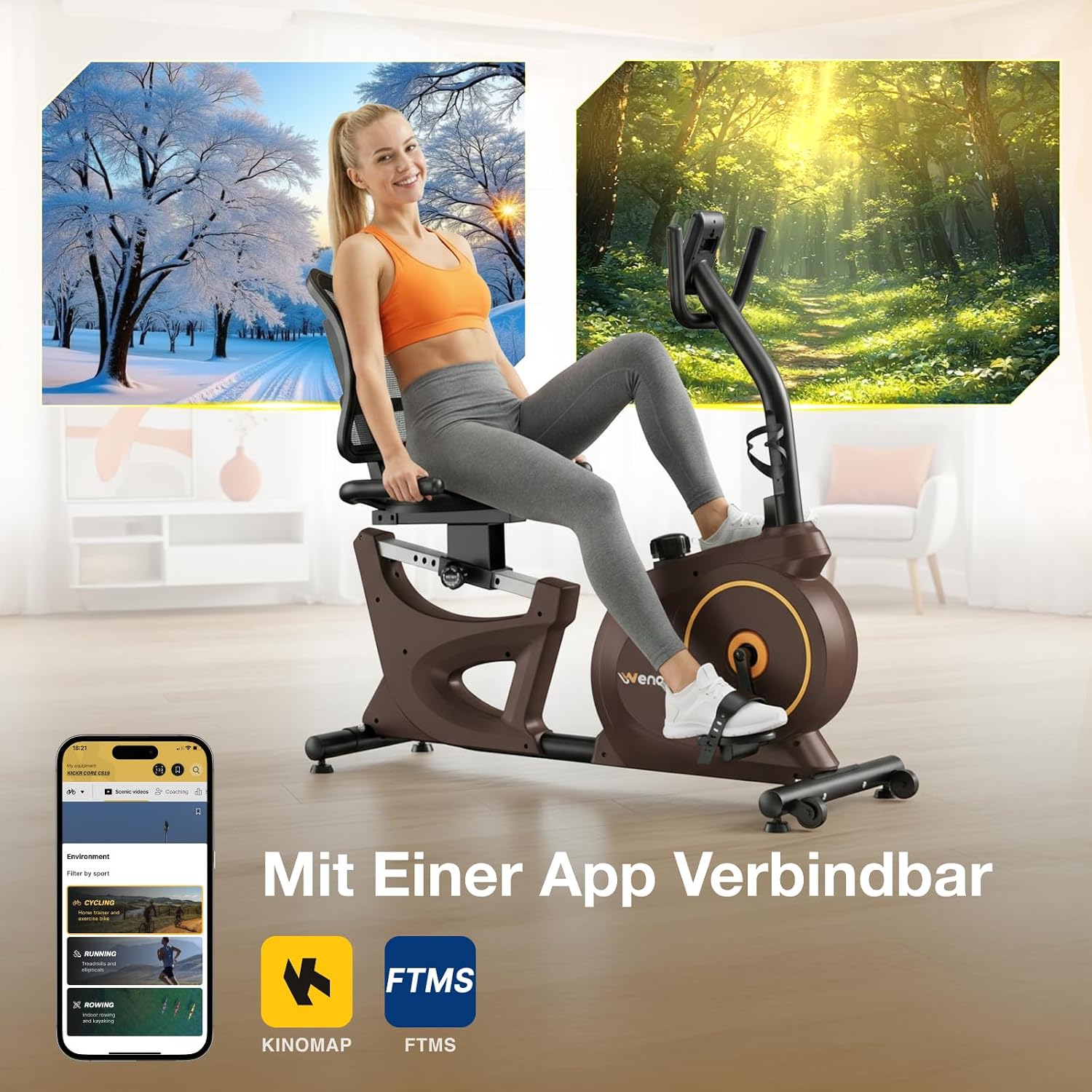 Wenoker Ergometer Liege 15 Widerstandsstufen für Senioren – Bild 7