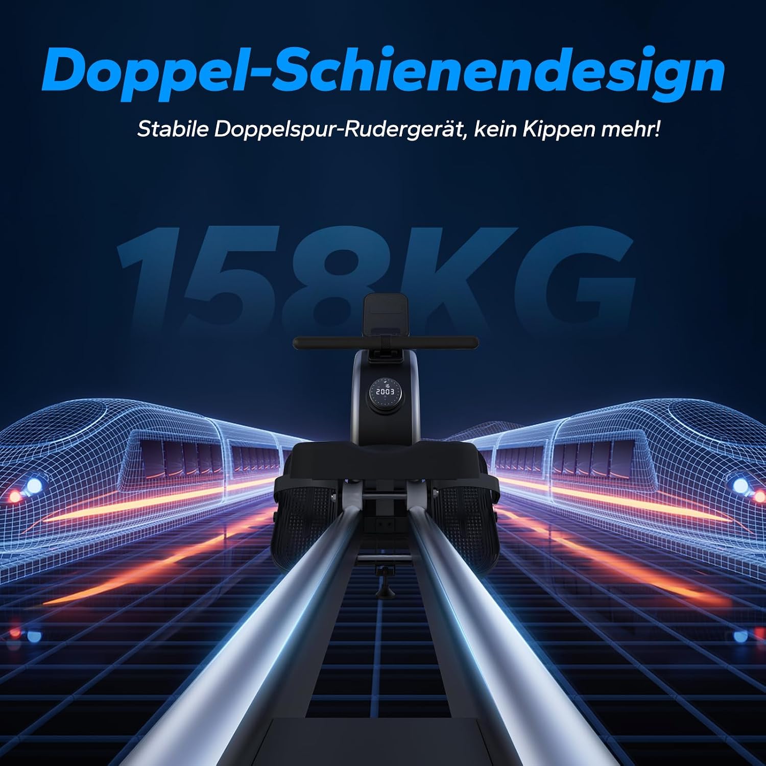 MERACH Rudergerät für Zuhause, 16 Widerstandsstufen, Leises Magnetisches – Bild 7
