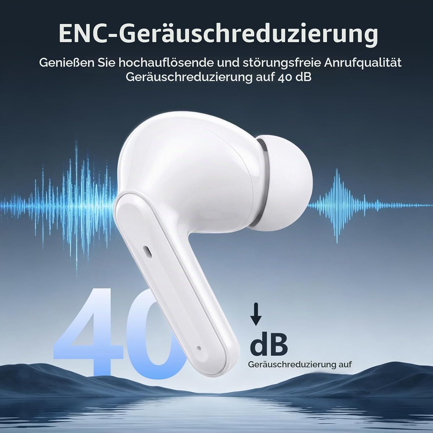 Bluetooth Kopfhörer, 2026 Kopfhörer Kabellos Bluetooth 5.3 HiFi Stereo, 72 Std Spielzeit In Ear Kopfhörer mit ENC Noise Cancelling Mics, IP7 Wasserdicht Kabellose Kopfhörer mit LED-Anzeige, USB-C – Bild 6
