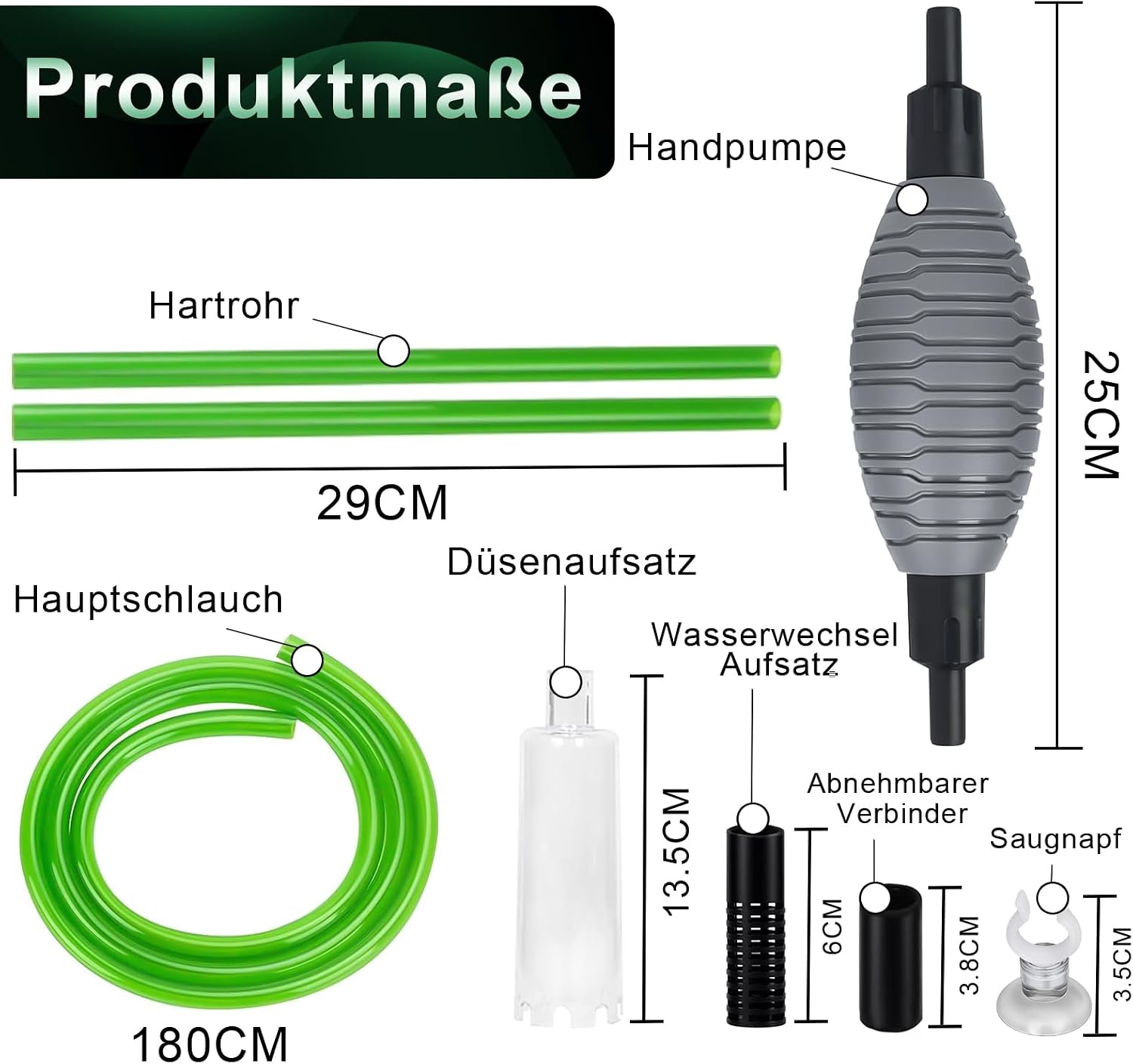 Boxtech Aquarium Reiniger, Aquarium Wasserwechsel,Mulmsauger 2 in 1 – Bild 9