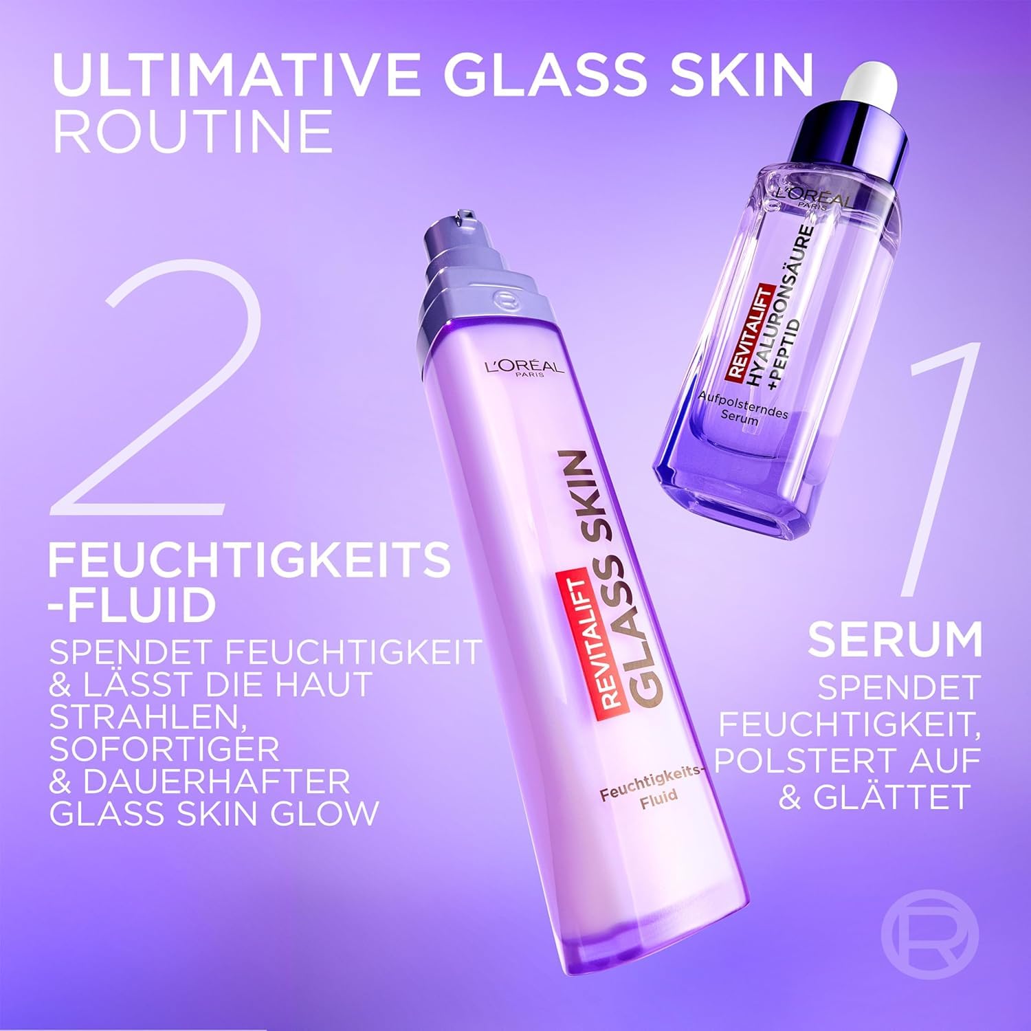 L'Oréal Paris Glass Skin Feuchtigkeitsfluid, für Aufpolsterung & Glow, 70ml – Bild 8