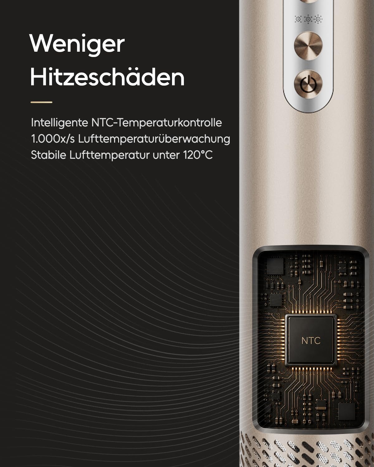 7MAGIC 6 in 1 Airstyler, Ionen Föhn,Auto-Wrap Lockenstab,Ohne Extreme Hitze – Bild 5