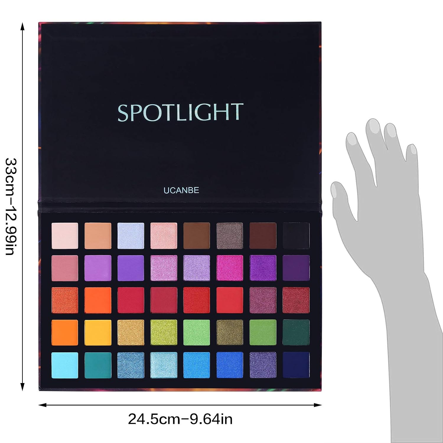 UCANBE Spotlight Lidschatten Palette Bunt 40 Farben – Bild 5