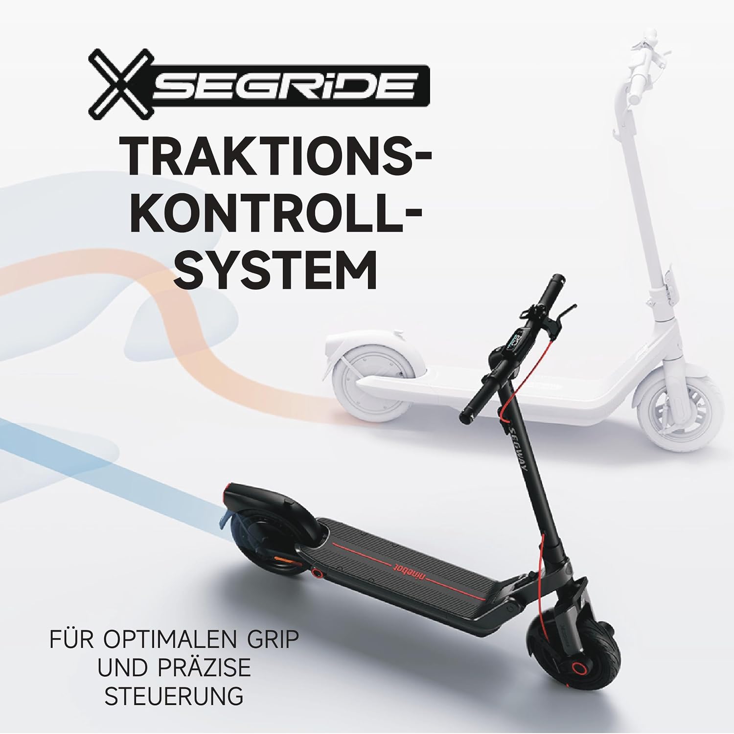Segway-Ninebot E3 D E-Scooter für Pendler mit Straßenzulassung, 45km Reichweite (37km bei 20km/h), 800W Motor, faltbar & leicht (17,5kg), Federung vorne & hinten, 10-Zoll Reifen, IPX5 – Bild 7