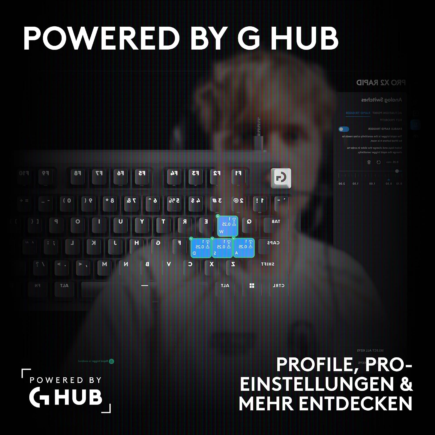 Logitech G PRO X2 Rapid kabelgebundene Gaming-Tastatur,DEU QWERTZ - Schwarz – Bild 10