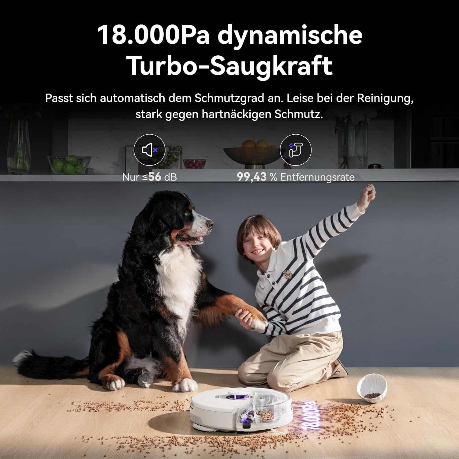 NARWAL Freo Z10 Ultra Saugroboter mit Wischfunktion, 18.000 Pa Saugleistung, Dynamische Moppausdehnung, Tangle-Free System, Intelligente Nass-Trocken-Reinigung, All-in-One-Basisstation – Bild 5