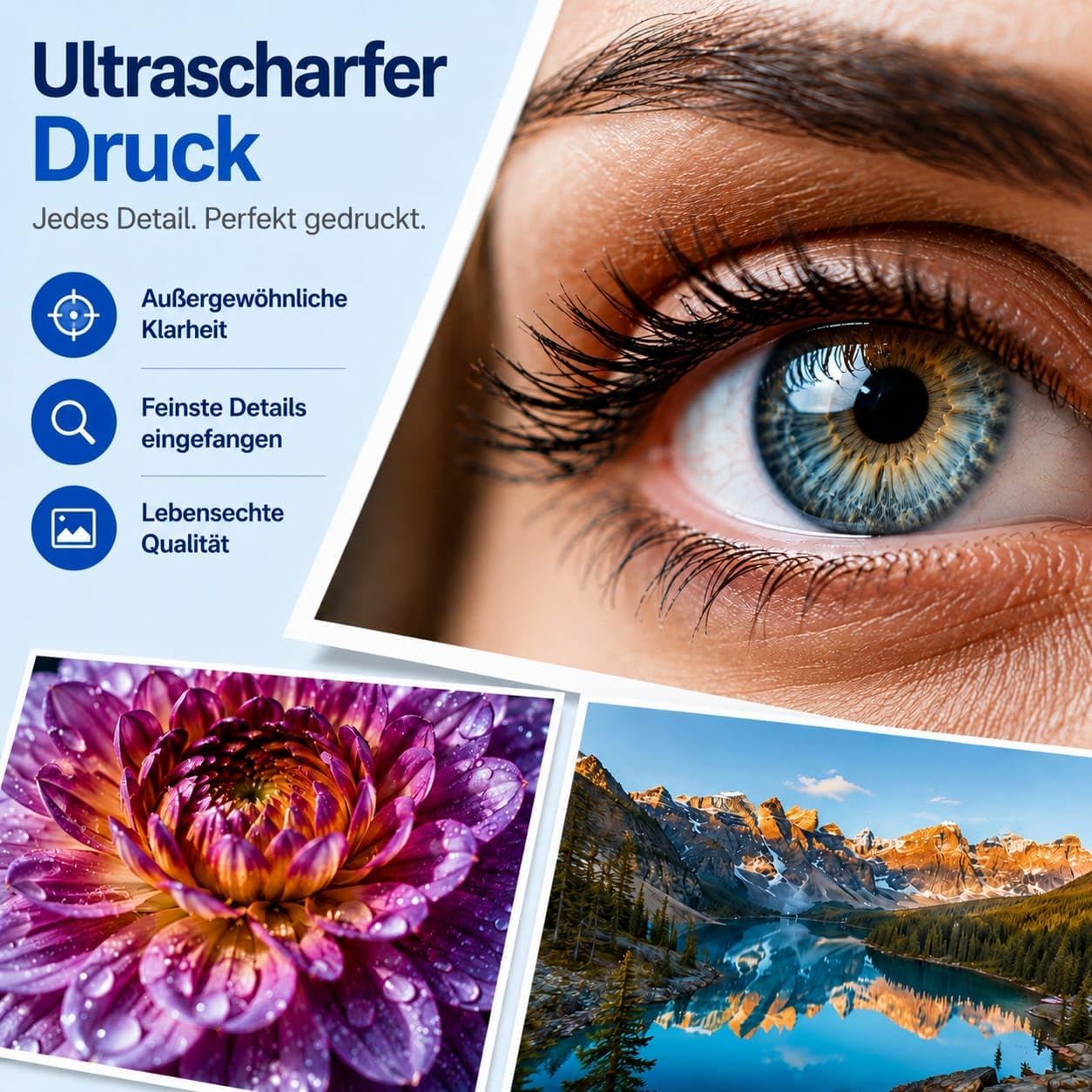 100 Blatt Fotopapier A4 hoch glänzend tintenstrahldrucker 240g/m² fotopapier Fotokarten Photokarten Sofort Trocken Wasserfest Hochweiß fotoblätter – Bild 7