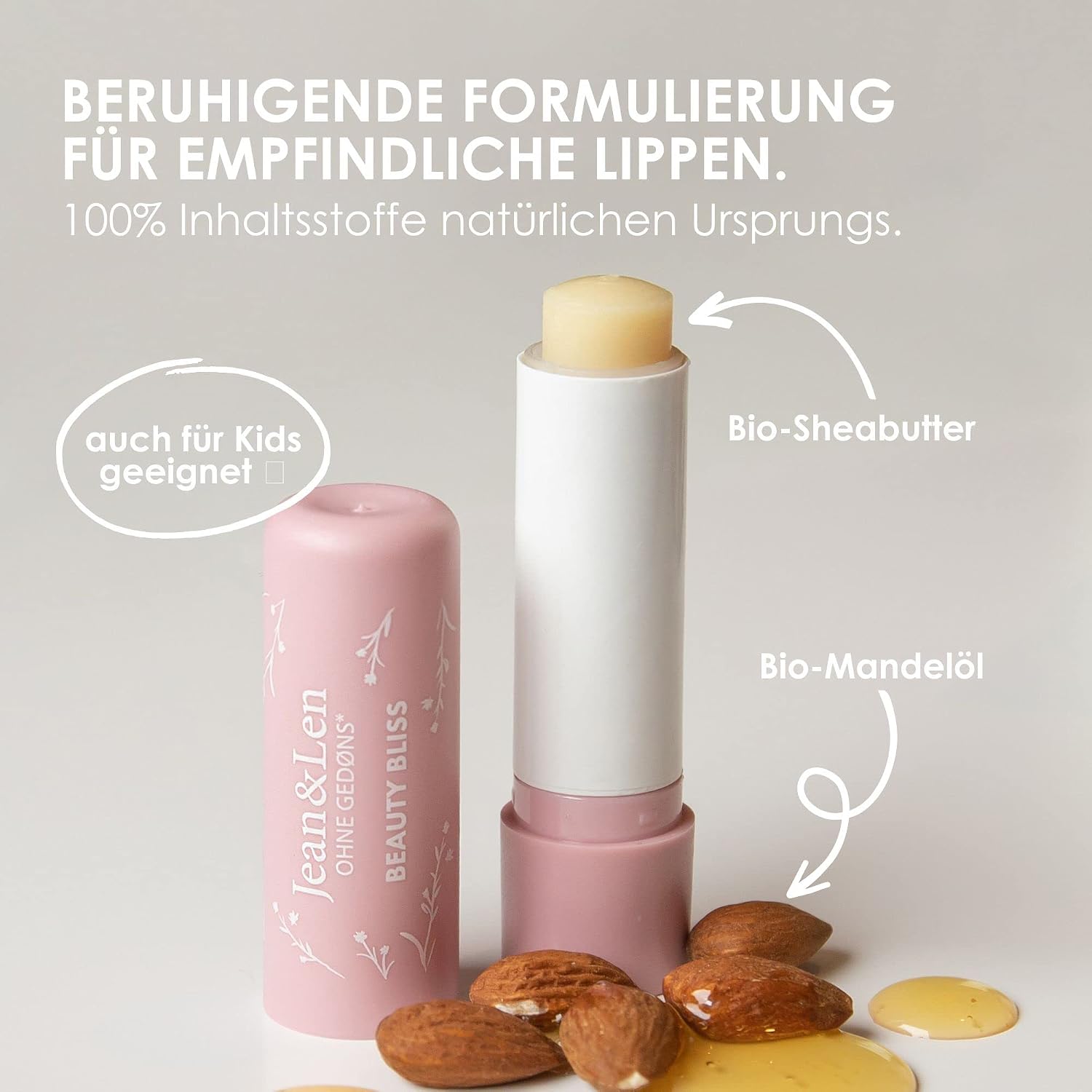 Jean & Len Sensitiver Lip Balm, vegan, 4,7 g – Bild 5