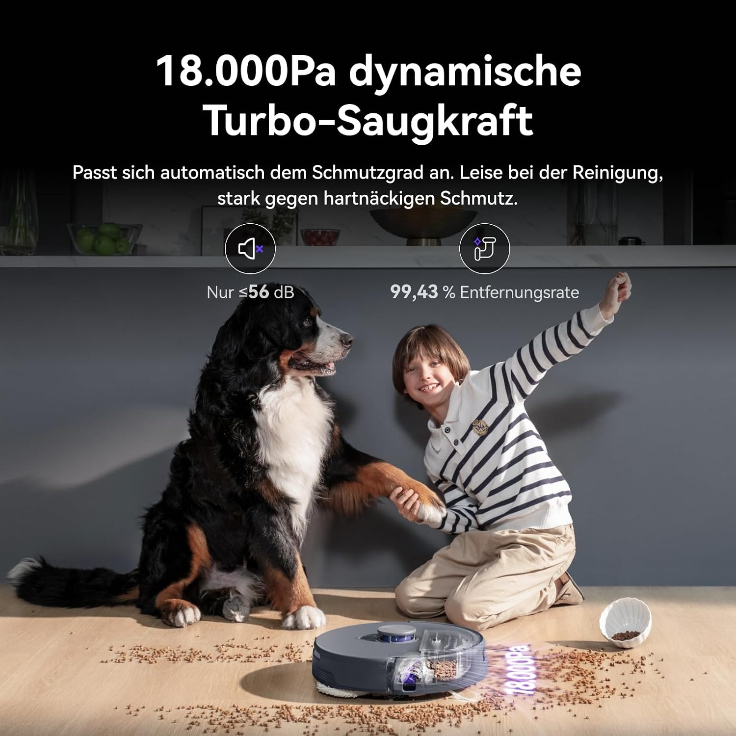 NARWAL Freo Z10 Ultra Saugroboter mit Wischfunktion, 18.000 Pa Saugleistung, Dynamische Moppausdehnung, Tangle-Free System, Intelligente Nass-Trocken-Reinigung, All-in-One-Basisstation Grau z20 – Bild 5