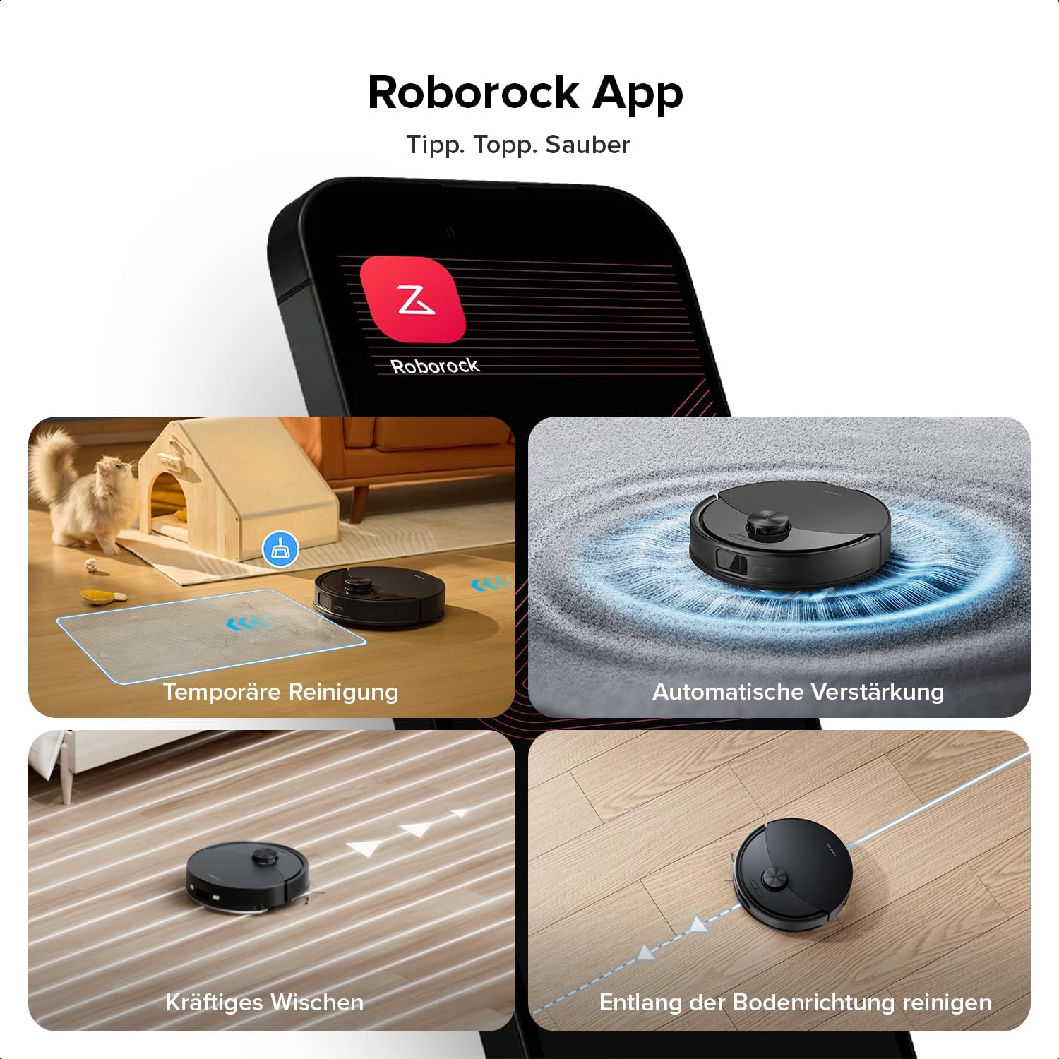 roborock Q10 S5-Set Saugroboter mit Wischfunktion, 10.000 Pa Saugkraft – Bild 9