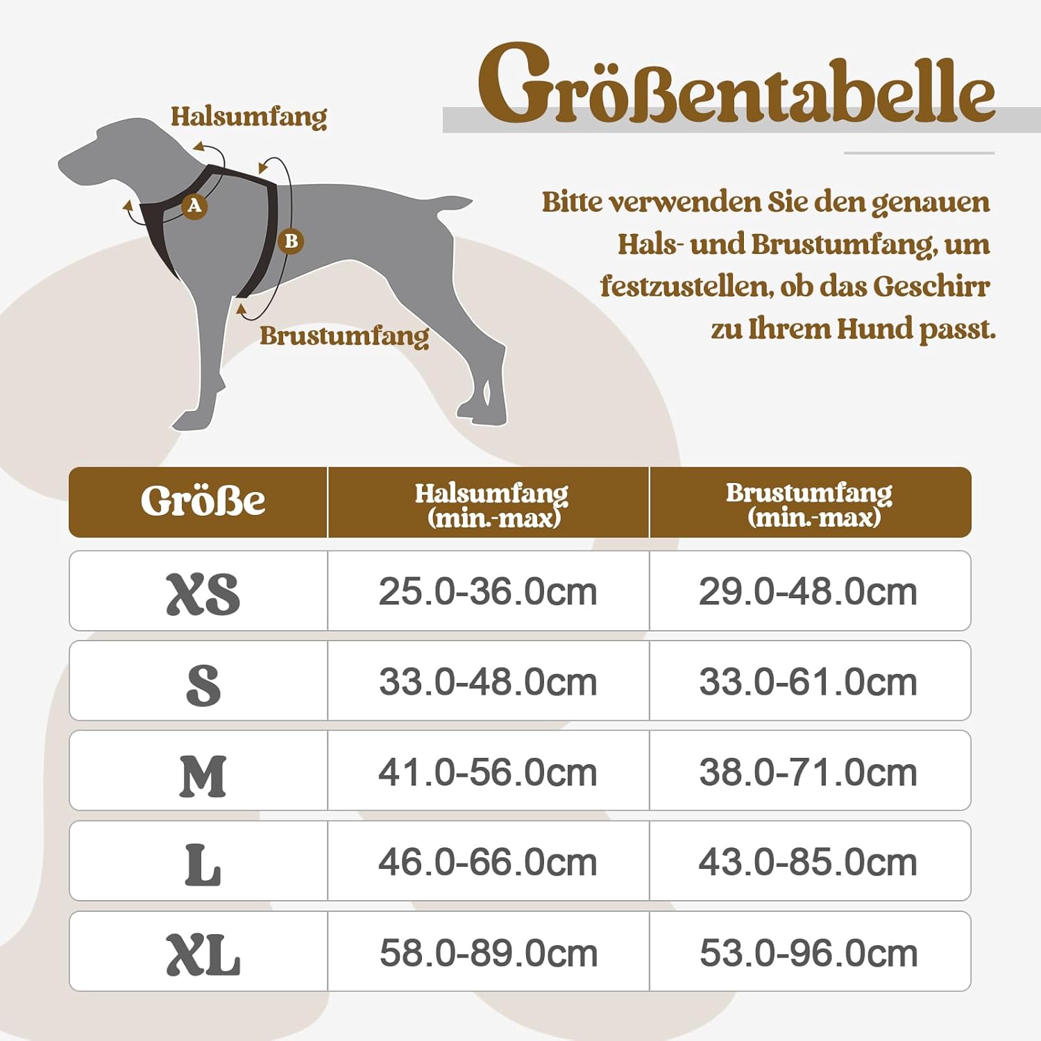 rabbitgoo Hundegeschirr Grosse Hunde Anti Zug mit Griff, L, Schwarz – Bild 2