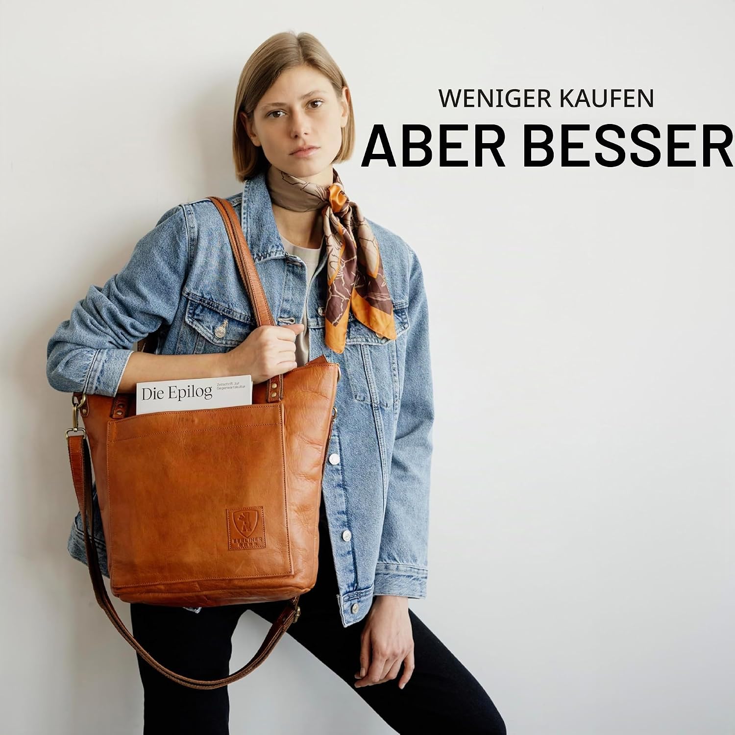 Berliner Bags Schultertasche Verona, Shopper aus Leder – Bild 9