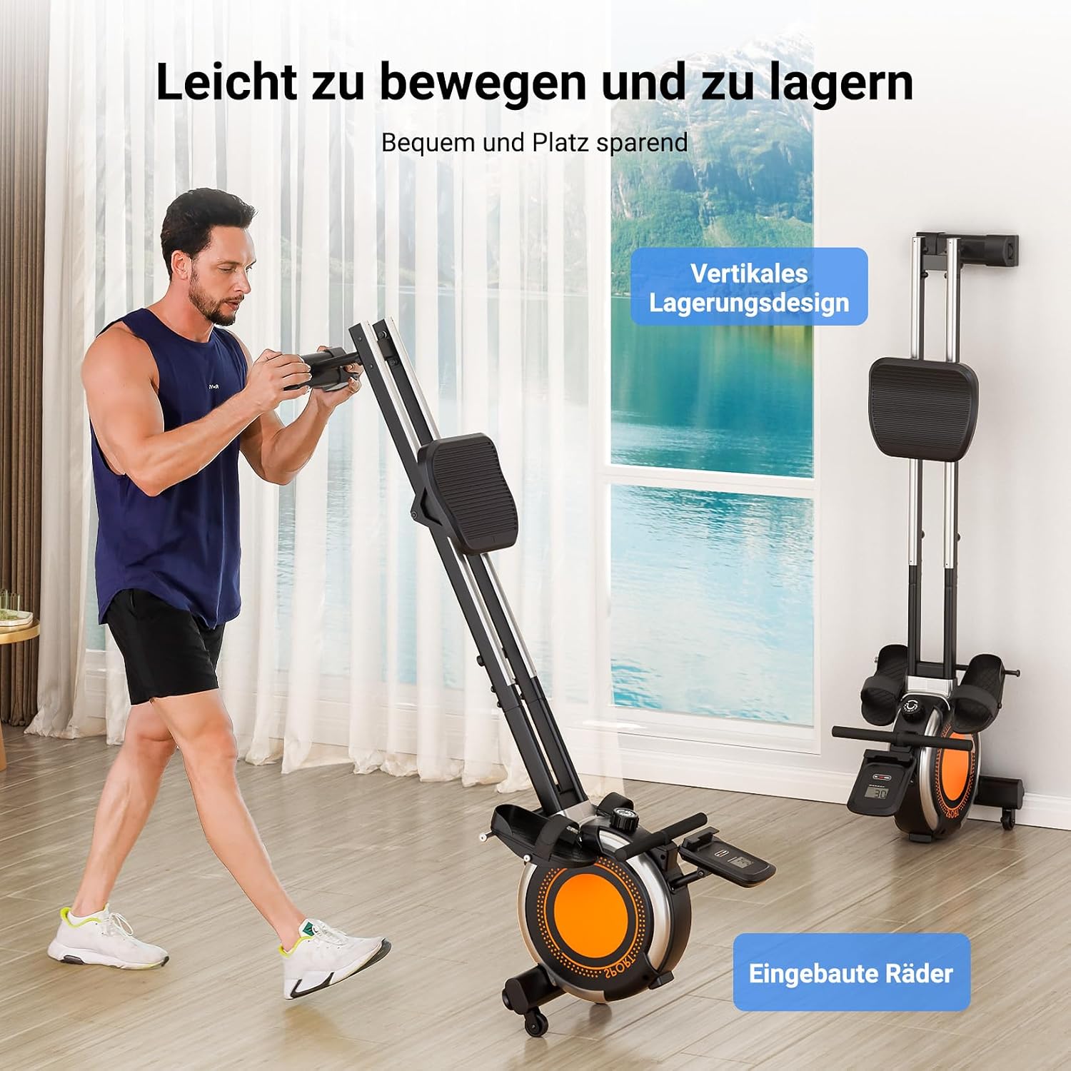 Dripex Rudergerät für Zuhause, Rudergeräte mit 16 Widerstandsstufen – Bild 7