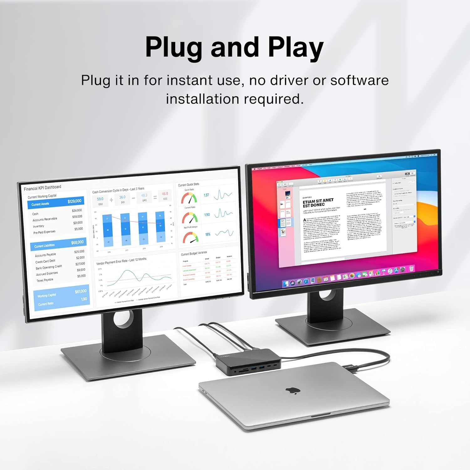 iVANKY 12-en-2 Dockingstation 2 monitore für MacBook Pro USB C – Bild 7