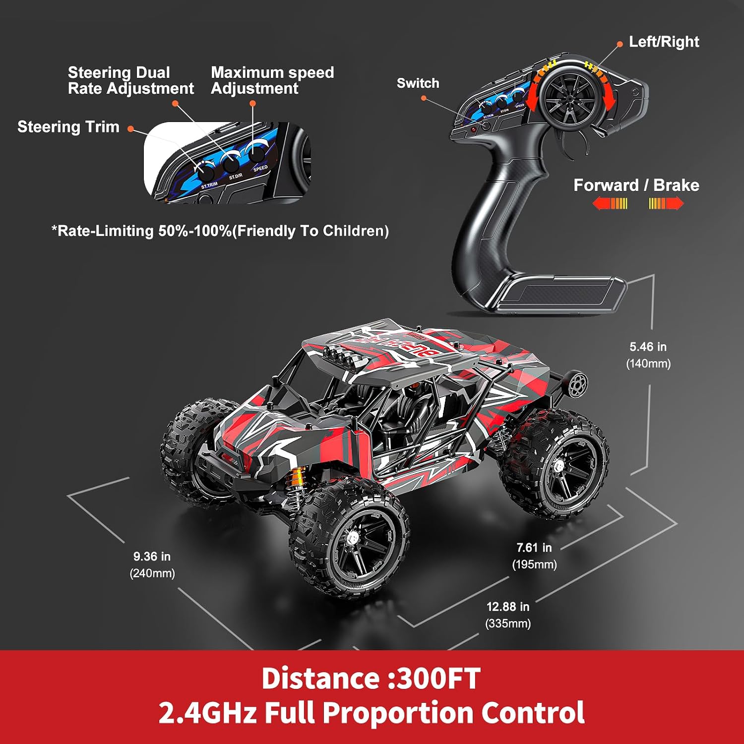 Ferngesteuertes Auto Erwachsene 1:14 Brushless RC Auto RC Car Truck 52 km/h – Bild 7