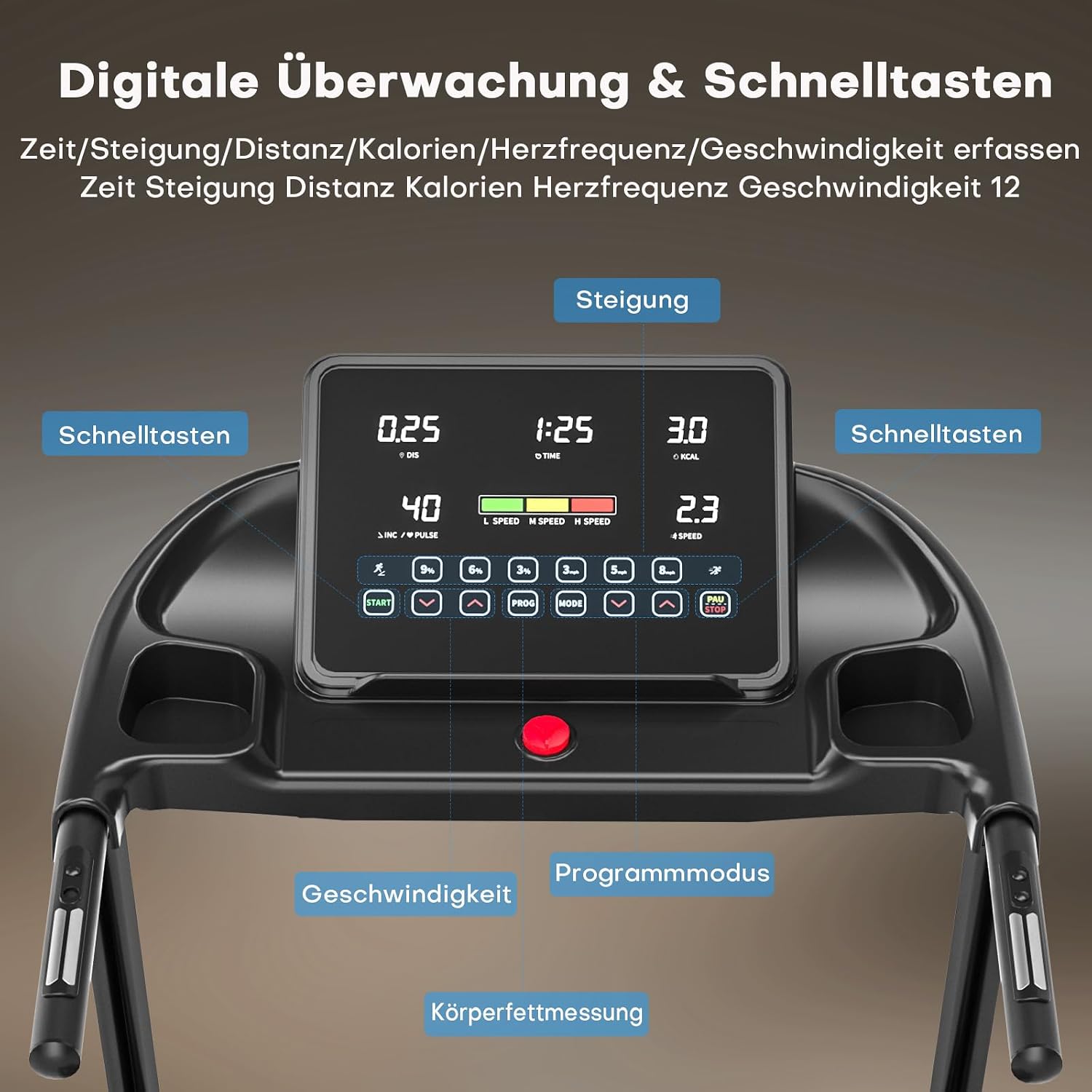 Laufband für Zuhause mit Automatischer Steigung 15% – Bild 4