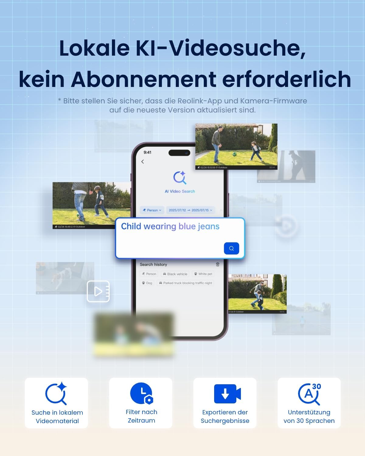 Reolink 4K 8MP Wi-Fi 6 Überwachungskamera Aussen mit 3000 Lumen Flutlicht – Bild 3