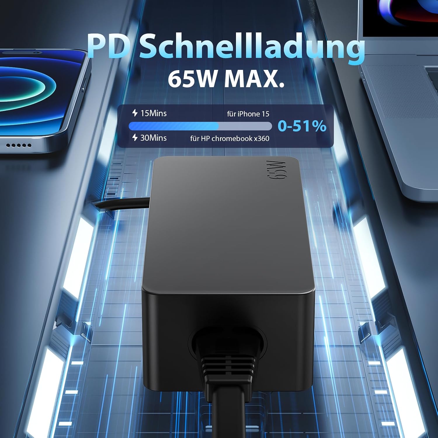 65W HP Ladekabel Laptop USB C Ladegerät Netzteil für HP Dell – Bild 9